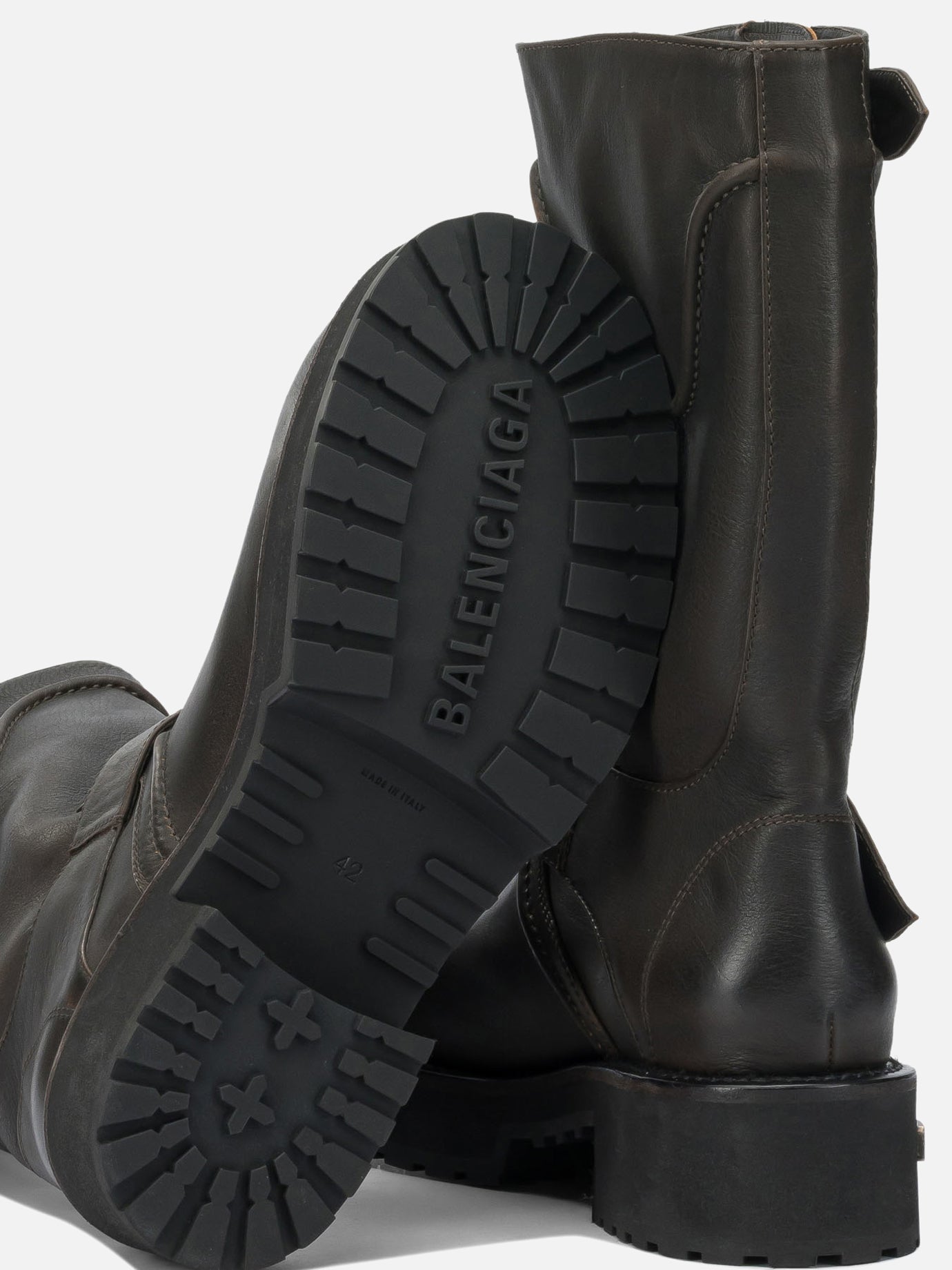 Knee-high 100% calfskin leather - 100% rubber  Brown - Balenciaga Men | PDP | VIETTI Online Store | thumbnail_5