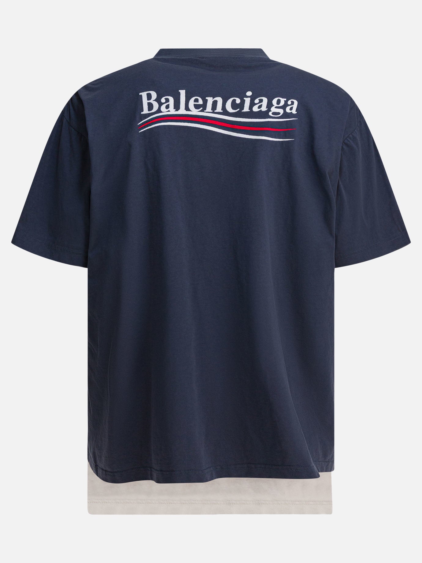 Crewneck t-shirts Logo  Blue - Balenciaga Men | PDP | VIETTI Online Store | thumbnail_2