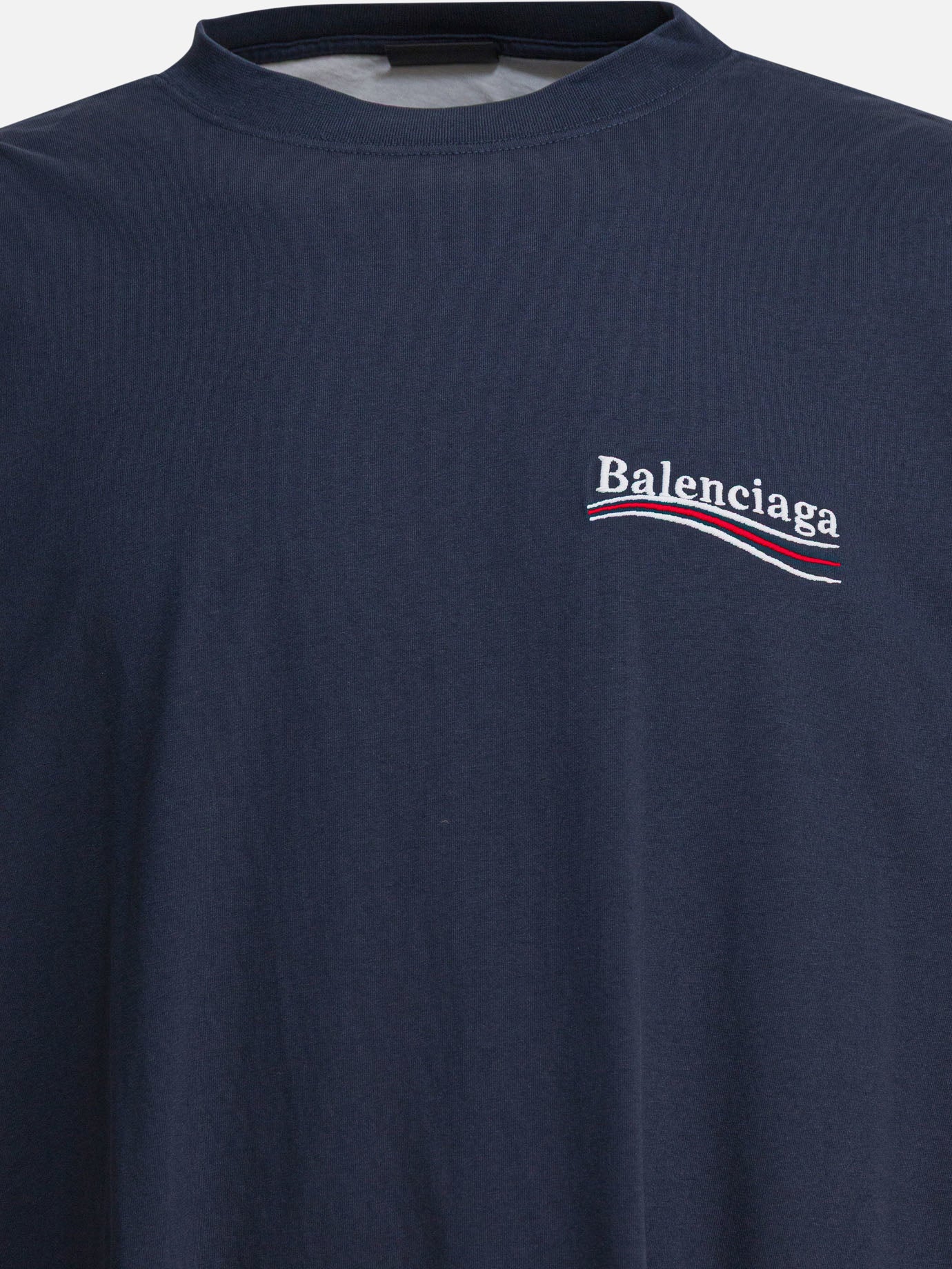 Crewneck t-shirts Logo  Blue - Balenciaga Men | PDP | VIETTI Online Store | Zoom-Modal_3
