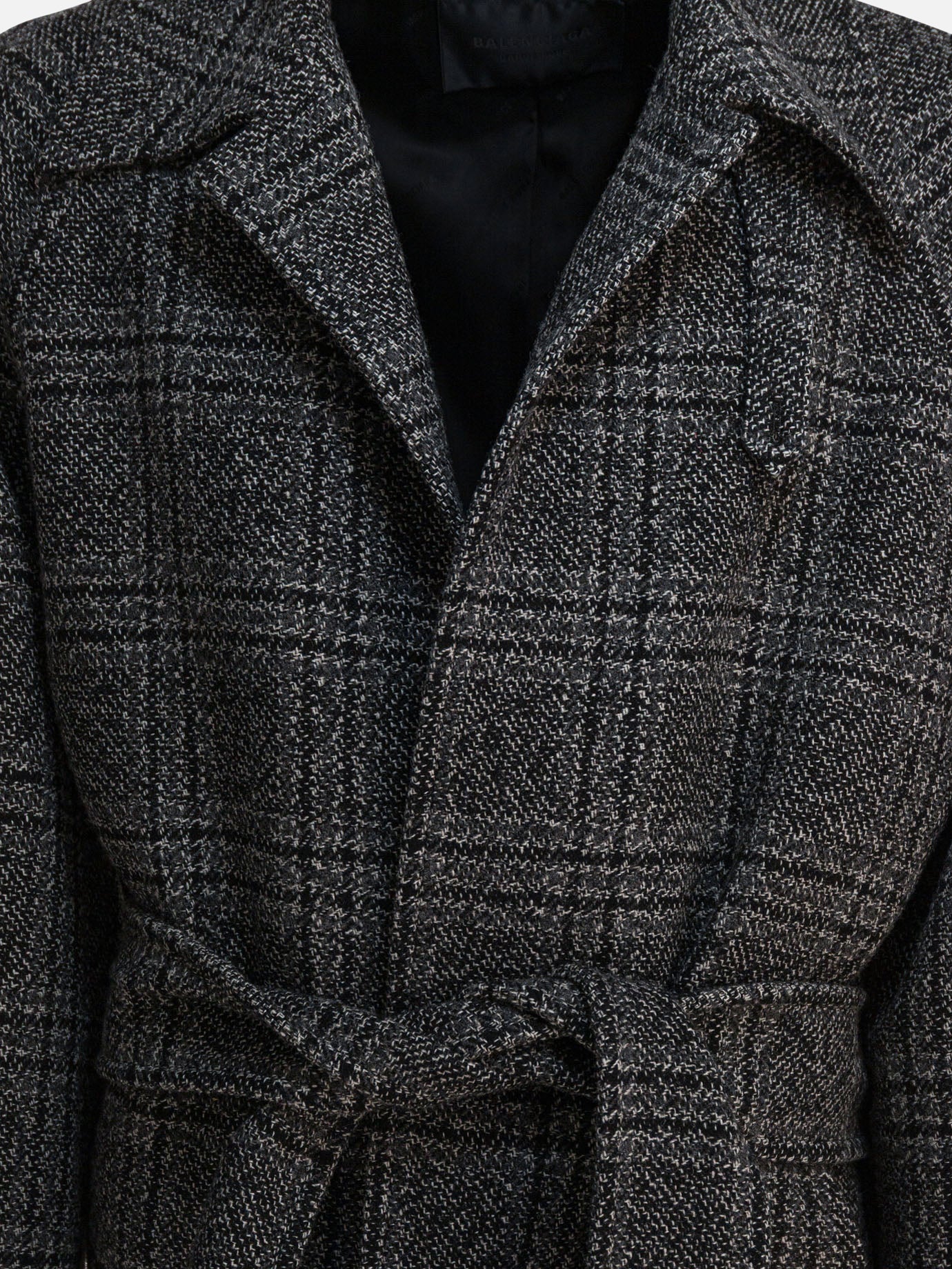 Long coats Check  Black - Balenciaga Men | PDP | VIETTI Online Store | Zoom-Modal_3
