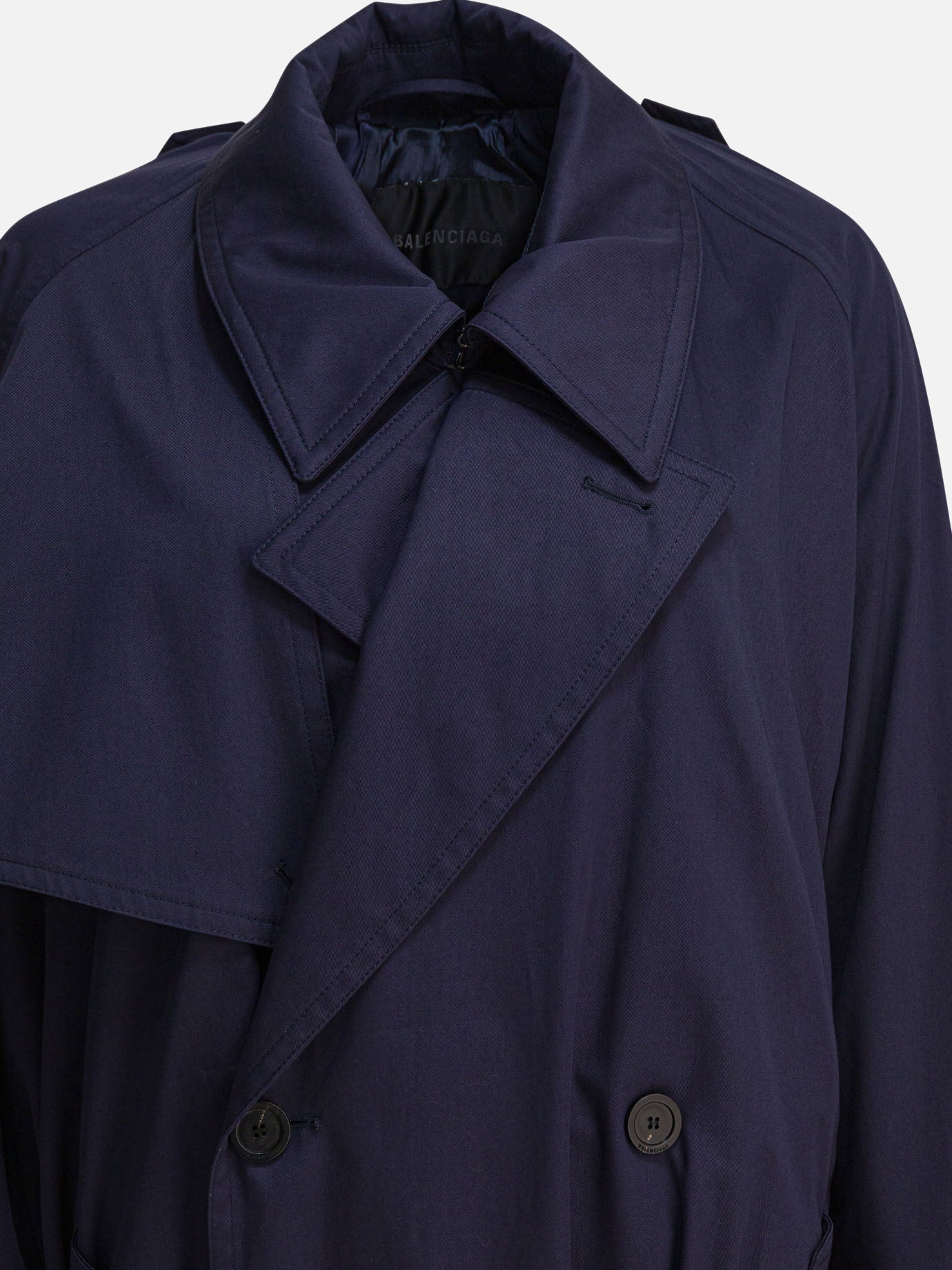Raincoats & Trench coats Solid colour  Blue - Balenciaga Women | PDP | VIETTI Online Store | Zoom-Modal_3
