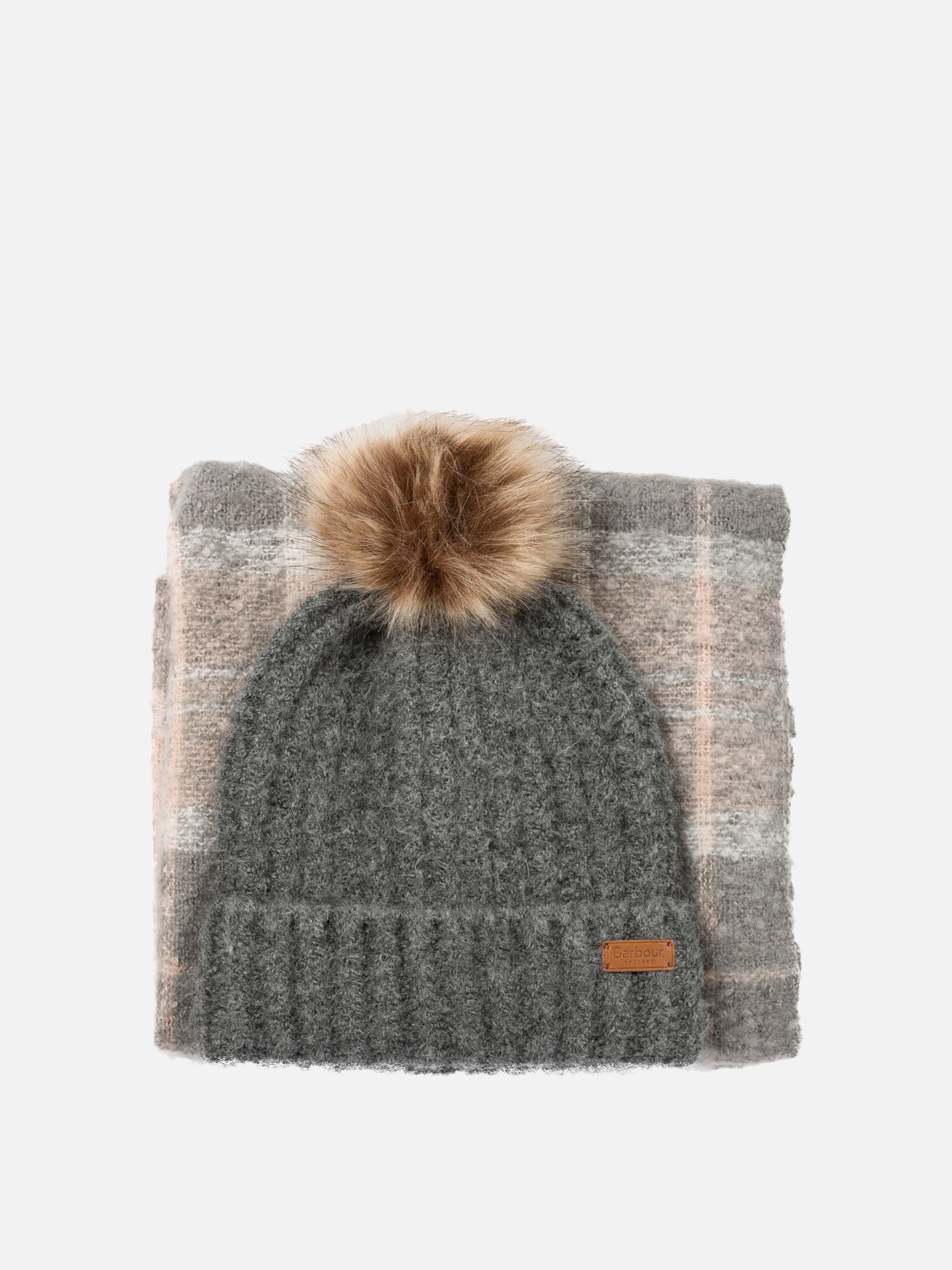 Sciarpe con frange 97% polyester 3% elastane  Grigio - Barbour Donna | PDP | VIETTI Online Store | Zoom-Modal
