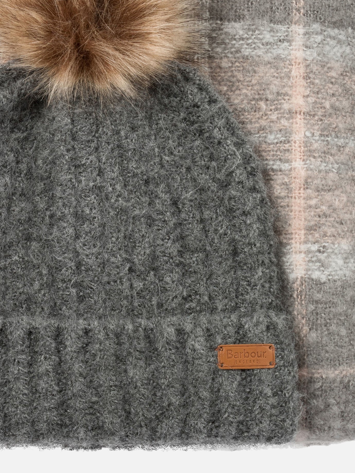 Fringed scarves 97% polyester 3% elastane  Grey - Barbour Women | PDP | VIETTI Online Store | Zoom-Modal_2
