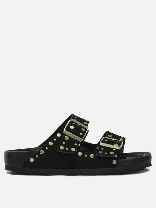 Flat sandals 100% leather  Black - Birkenstock Women | PDP | VIETTI Online Store 
