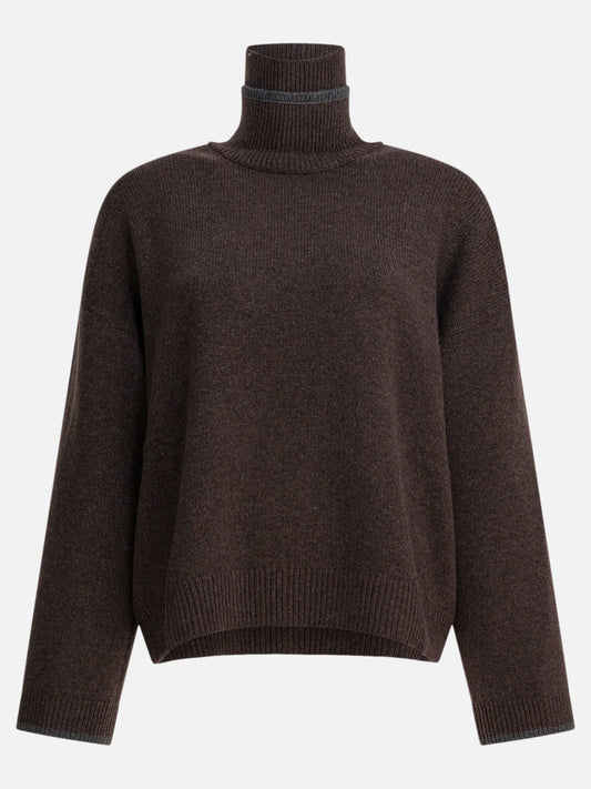 Maglioni dolcevita Solid colour  Marrone - Brunello Cucinelli Donna | PDP | VIETTI Online Store 
