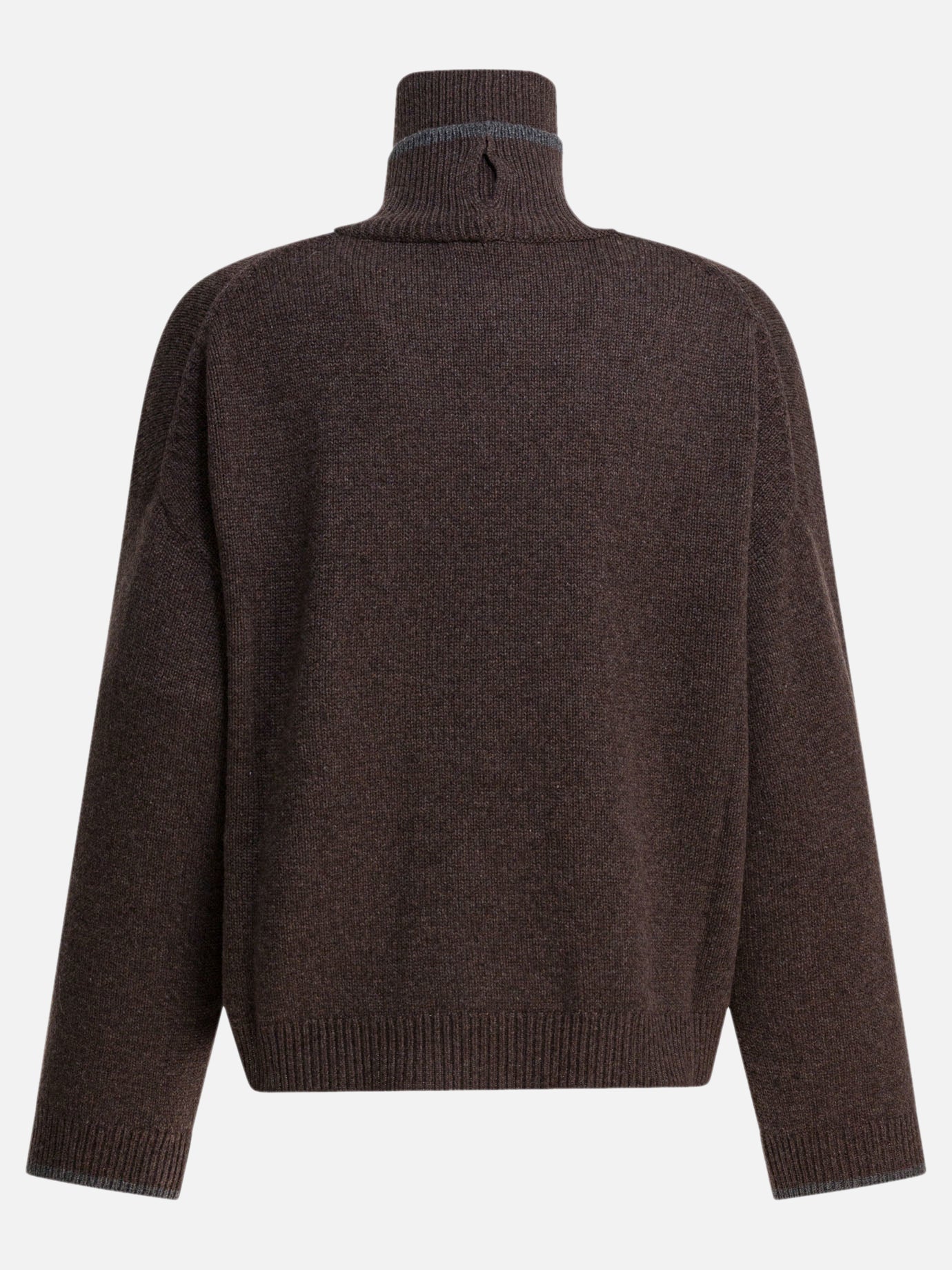 Maglioni dolcevita Solid colour  Marrone - Brunello Cucinelli Donna | PDP | VIETTI Online Store | Zoom-Modal_2
