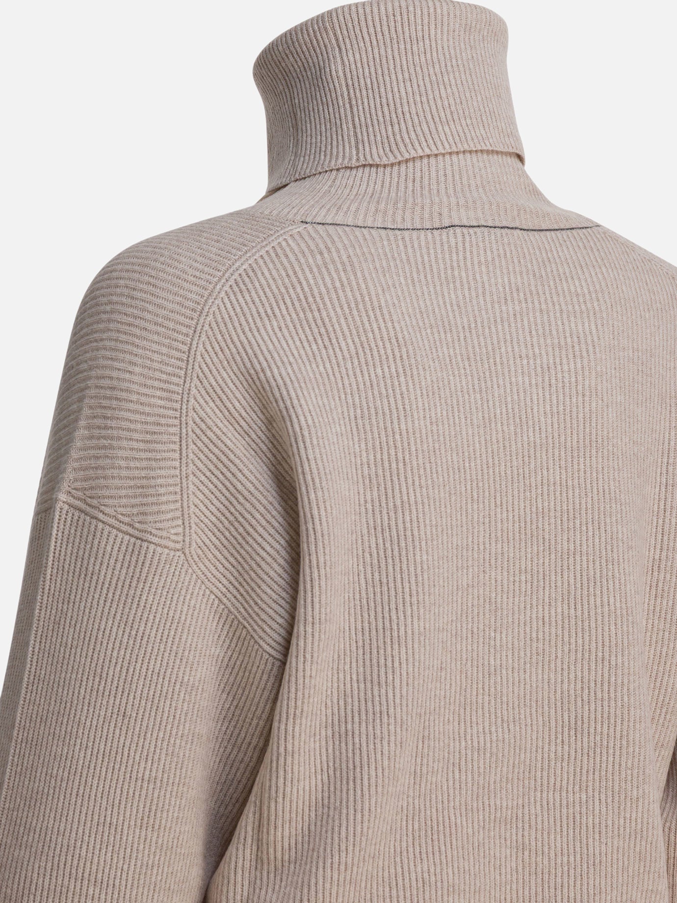 Turtleneck sweaters Solid colour  Beige - Brunello Cucinelli Women | PDP | VIETTI Online Store | thumbnail_4