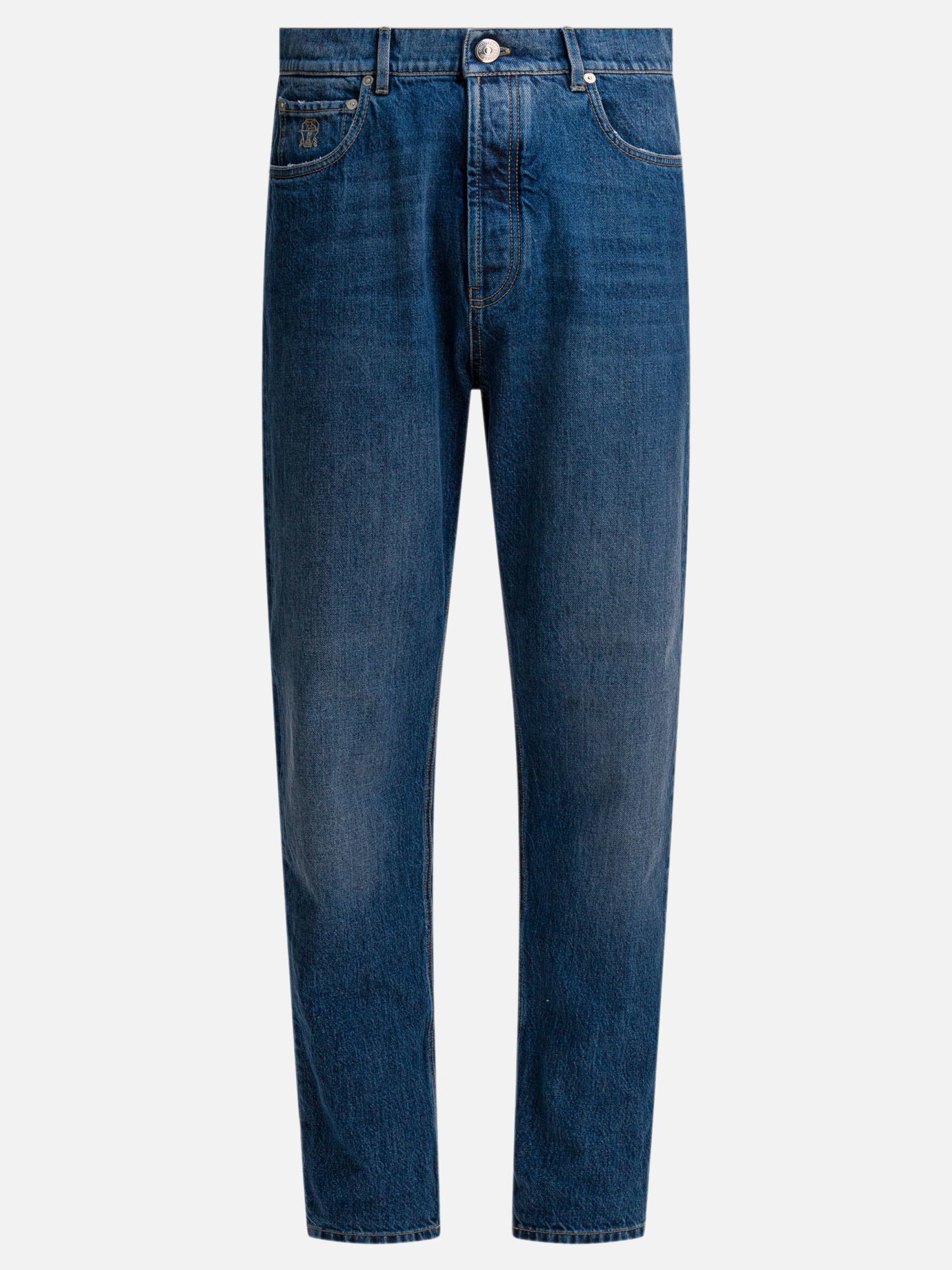 Jeans a gamba dritta Denim  Blu - Brunello Cucinelli Uomo | PDP | VIETTI Online Store | thumbnail
