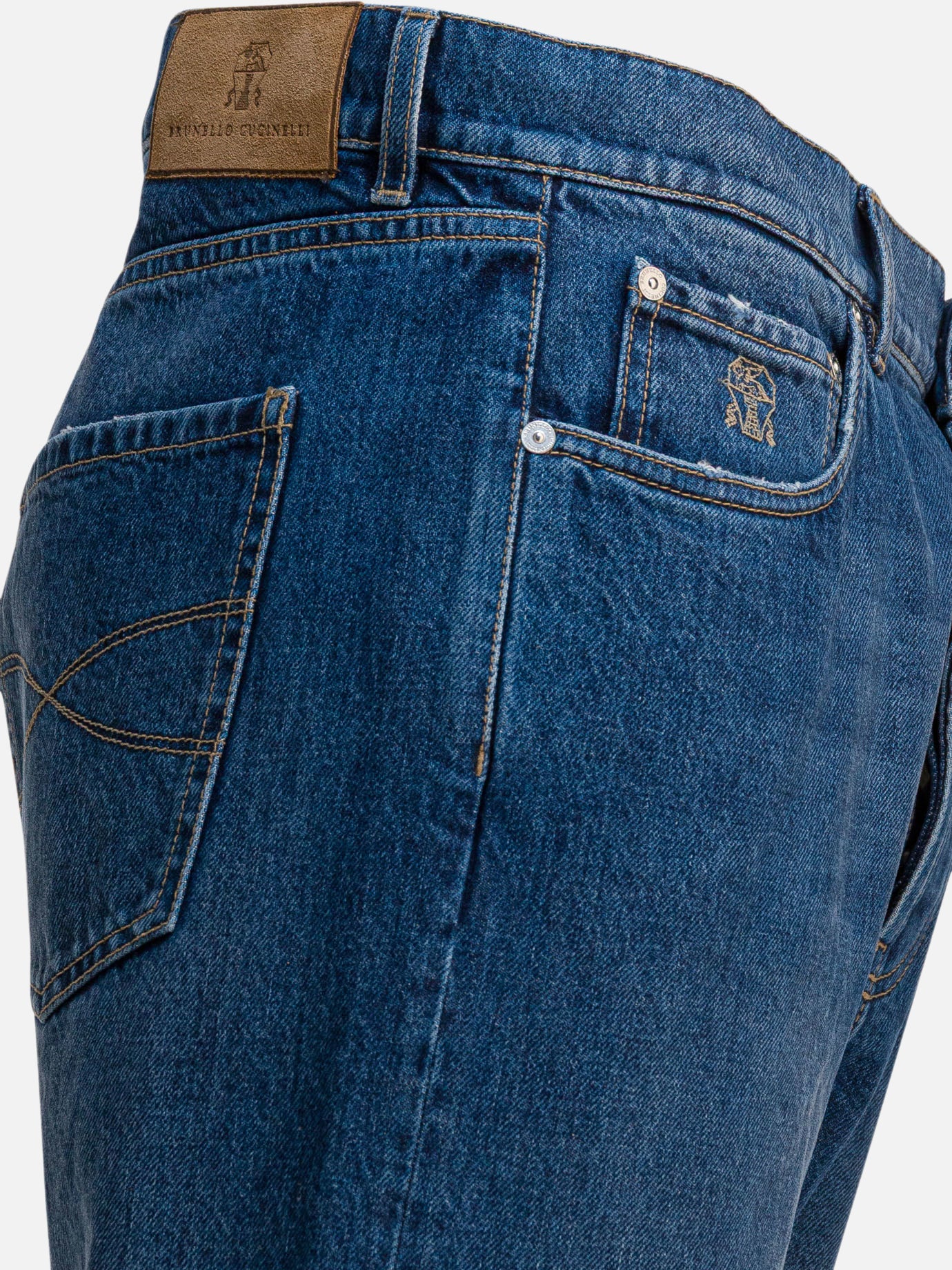 Jeans a gamba dritta Denim  Blu - Brunello Cucinelli Uomo | PDP | VIETTI Online Store | thumbnail_4
