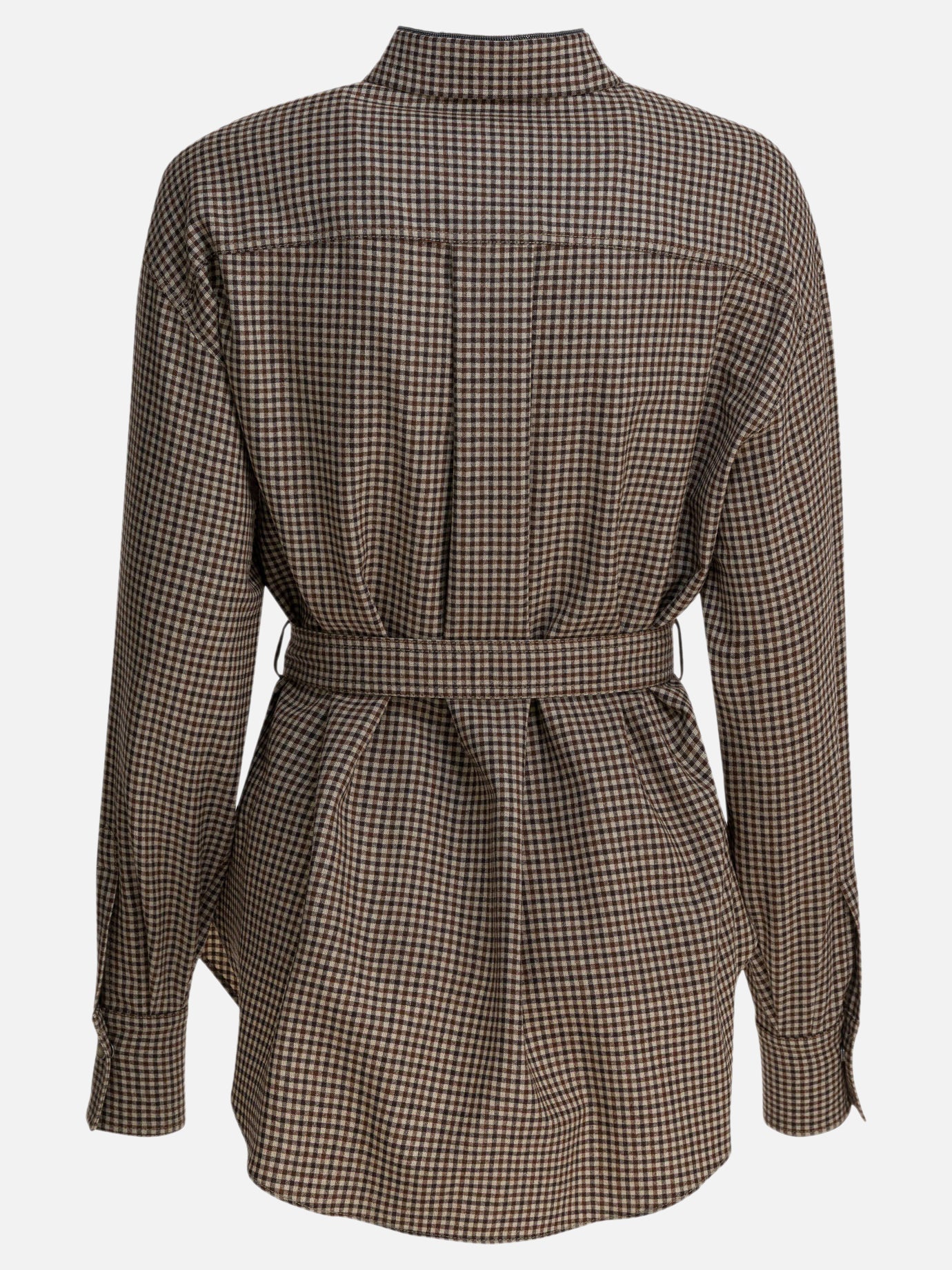 Casual shirts Check  Brown - Brunello Cucinelli Women | PDP | VIETTI Online Store | thumbnail_2