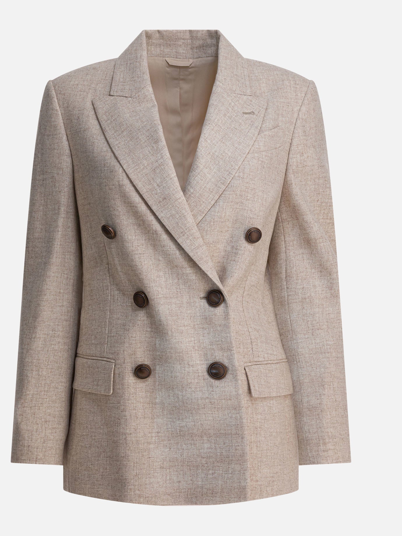 Blazers Solid colour  Beige - Brunello Cucinelli Women | PDP | VIETTI Online Store | thumbnail