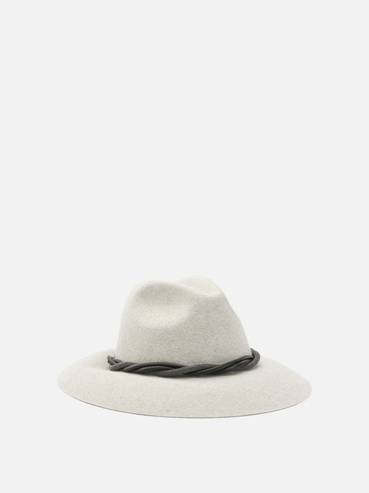 Cappelli classici 100% felt  Bianco - Brunello Cucinelli Donna | PDP | VIETTI Online Store | 2
