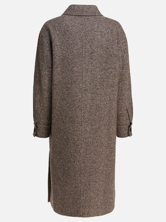 Cappotti lunghi Mélange  Marrone - Brunello Cucinelli Donna | PDP | VIETTI Online Store | 2
