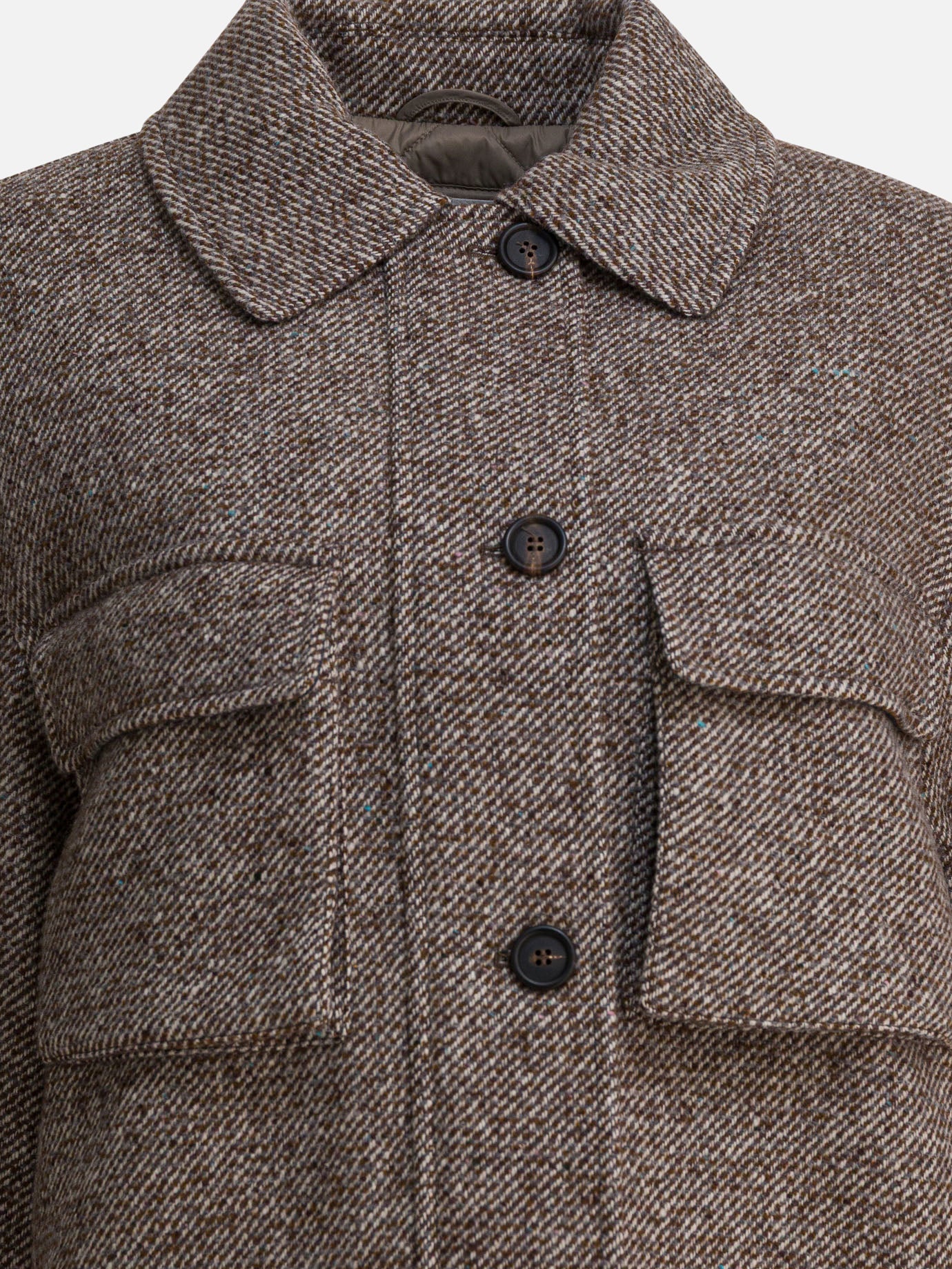 Cappotti lunghi Mélange  Marrone - Brunello Cucinelli Donna | PDP | VIETTI Online Store | Zoom-Modal_3
