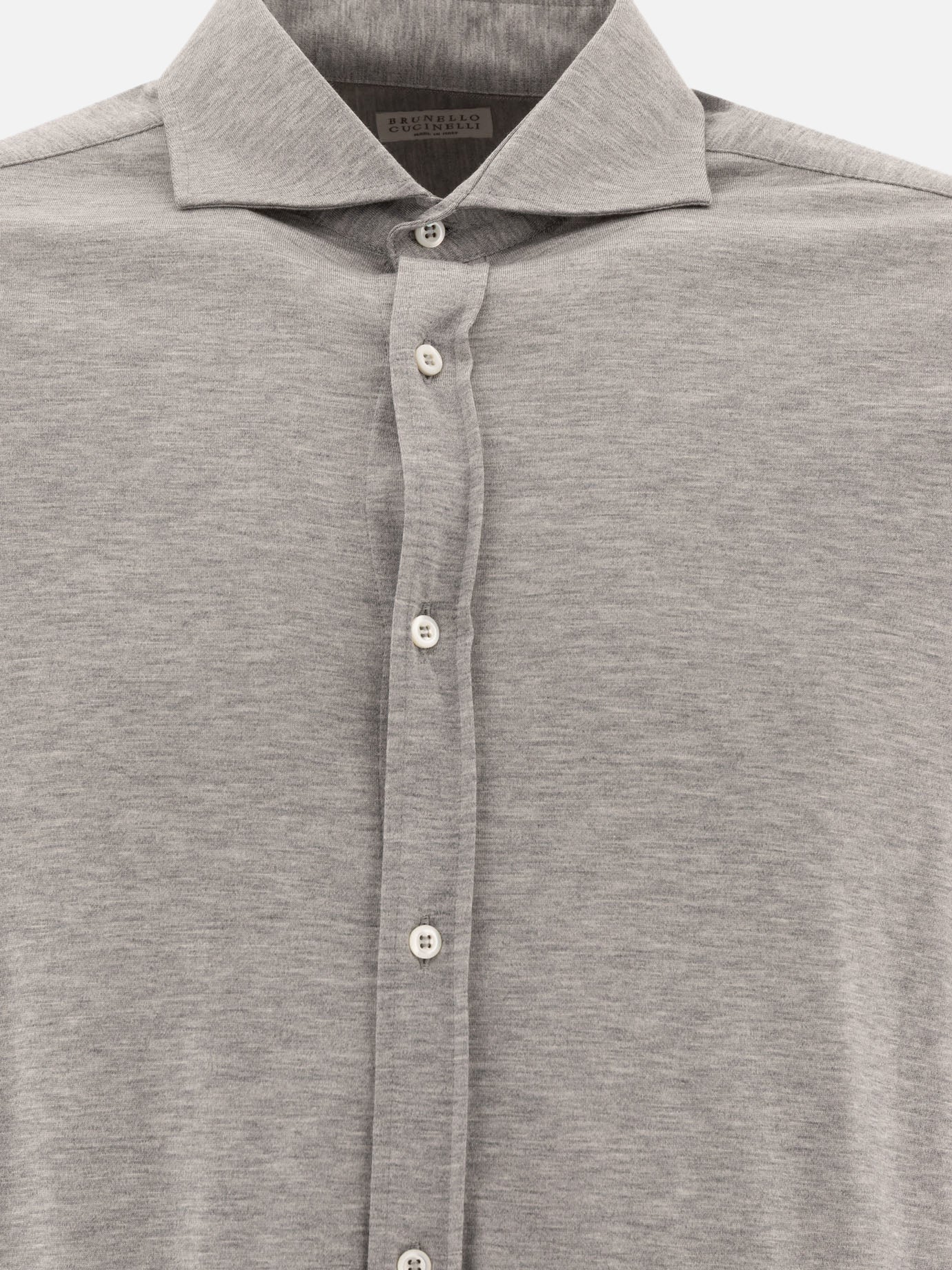 Casual shirts Solid colour  Grey - Brunello Cucinelli Men | PDP | VIETTI Online Store | Zoom-Modal_3
