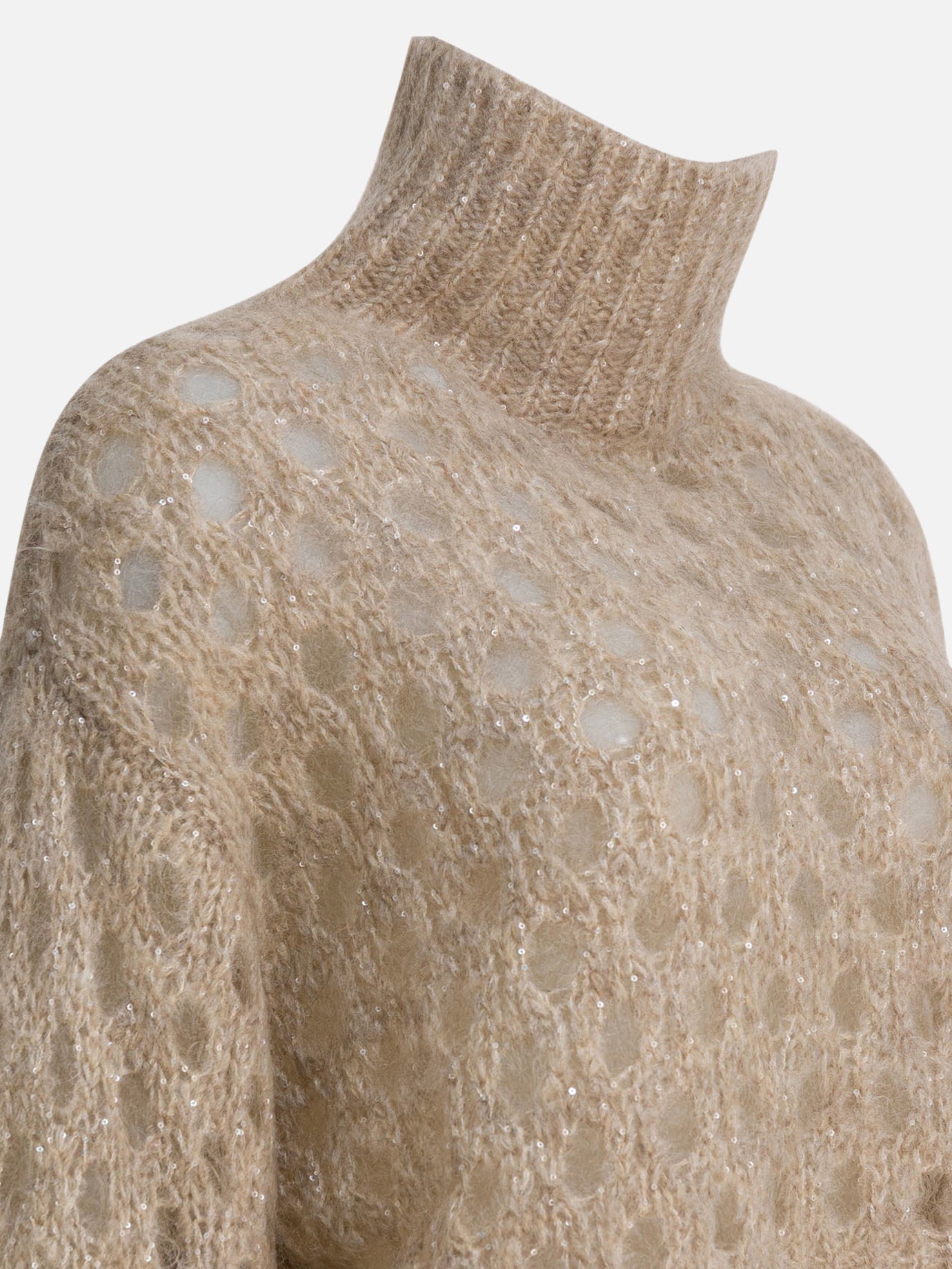 Maglioni dolcevita Solid colour  Beige - Brunello Cucinelli Donna | PDP | VIETTI Online Store | thumbnail_4