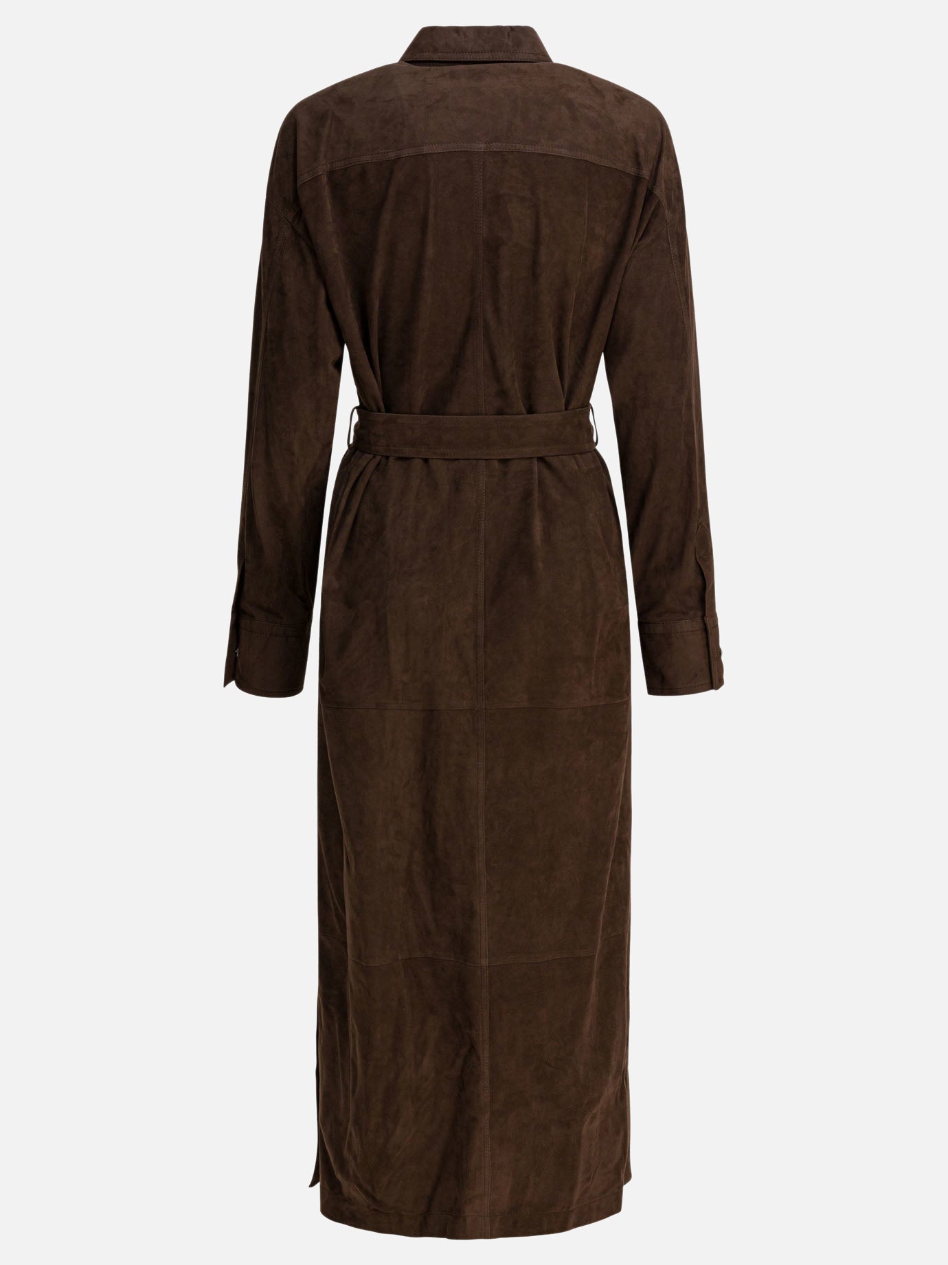 Cappotti lunghi Solid colour  Marrone - Brunello Cucinelli Donna | PDP | VIETTI Online Store | thumbnail_2