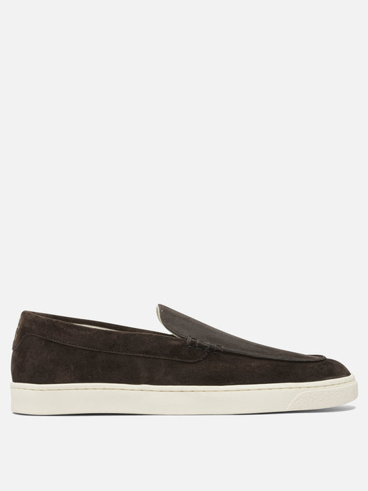 Mocassini 100% suede - 100% rubber  Marrone - Brunello Cucinelli Uomo | PLP | VIETTI Online Store 
