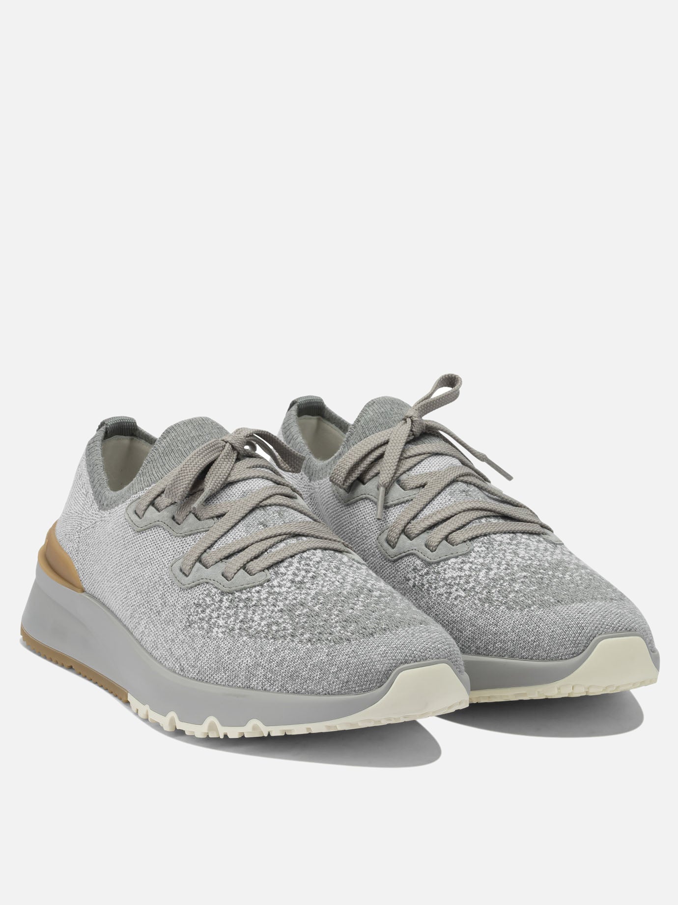 Low top sneakers 100% fabric - 100% rubber  Grey - Brunello Cucinelli Men | PDP | VIETTI Online Store | Zoom-Modal_2
