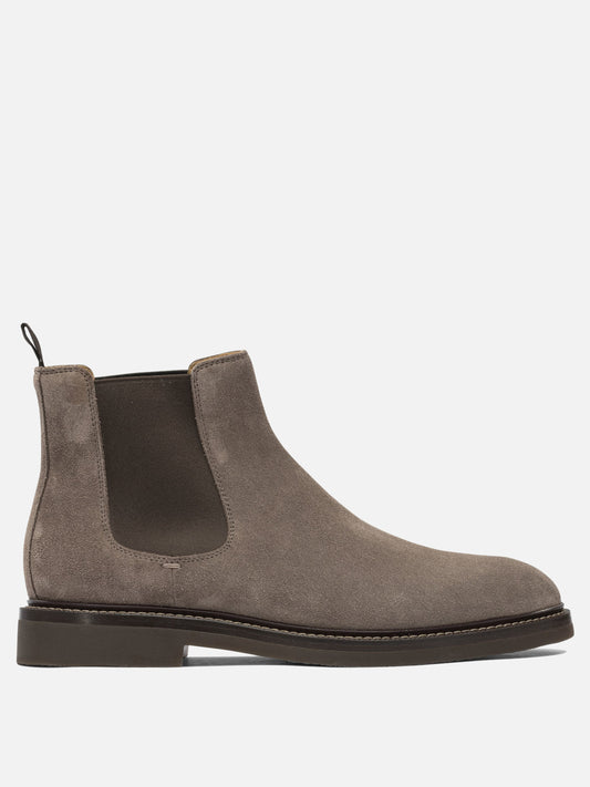 Chelsea boots 90% suede 10% elastane - 100% rubber  Grey - Brunello Cucinelli Men | PLP | VIETTI Online Store 

