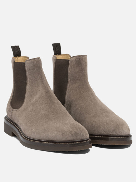 Chelsea boots 90% suede 10% elastane - 100% rubber  Grey - Brunello Cucinelli Men | PLP | VIETTI Online Store | 2
