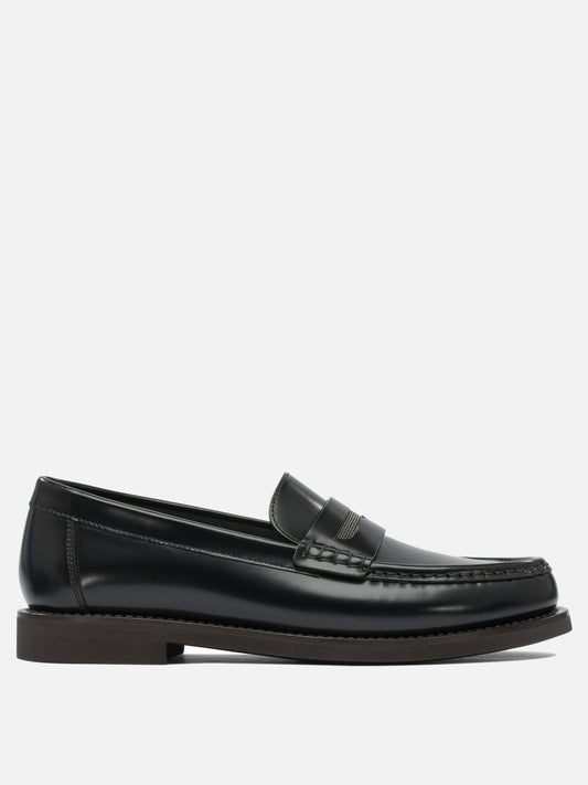 Mocassini 100% leather - 100% rubber  Nero - Brunello Cucinelli Donna | VIETTI Online Store 
