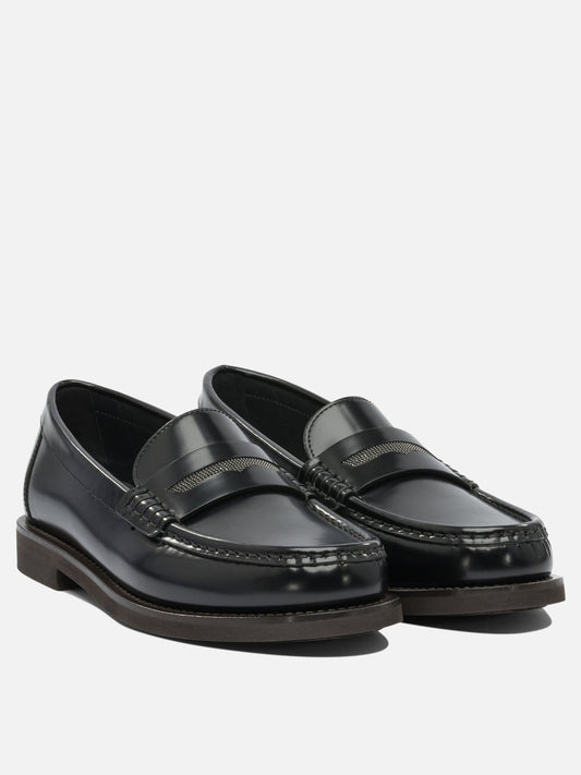 Mocassini 100% leather - 100% rubber  Nero - Brunello Cucinelli Donna | VIETTI Online Store | 2
