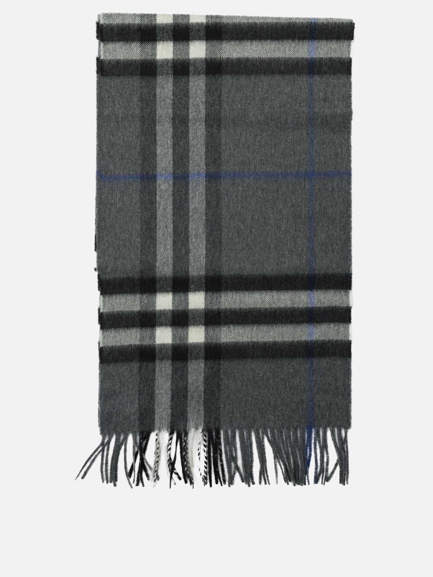 Fringed scarves 100%cashmere  Grey - Burberry Men | PDP | VIETTI Online Store | Zoom-Modal
