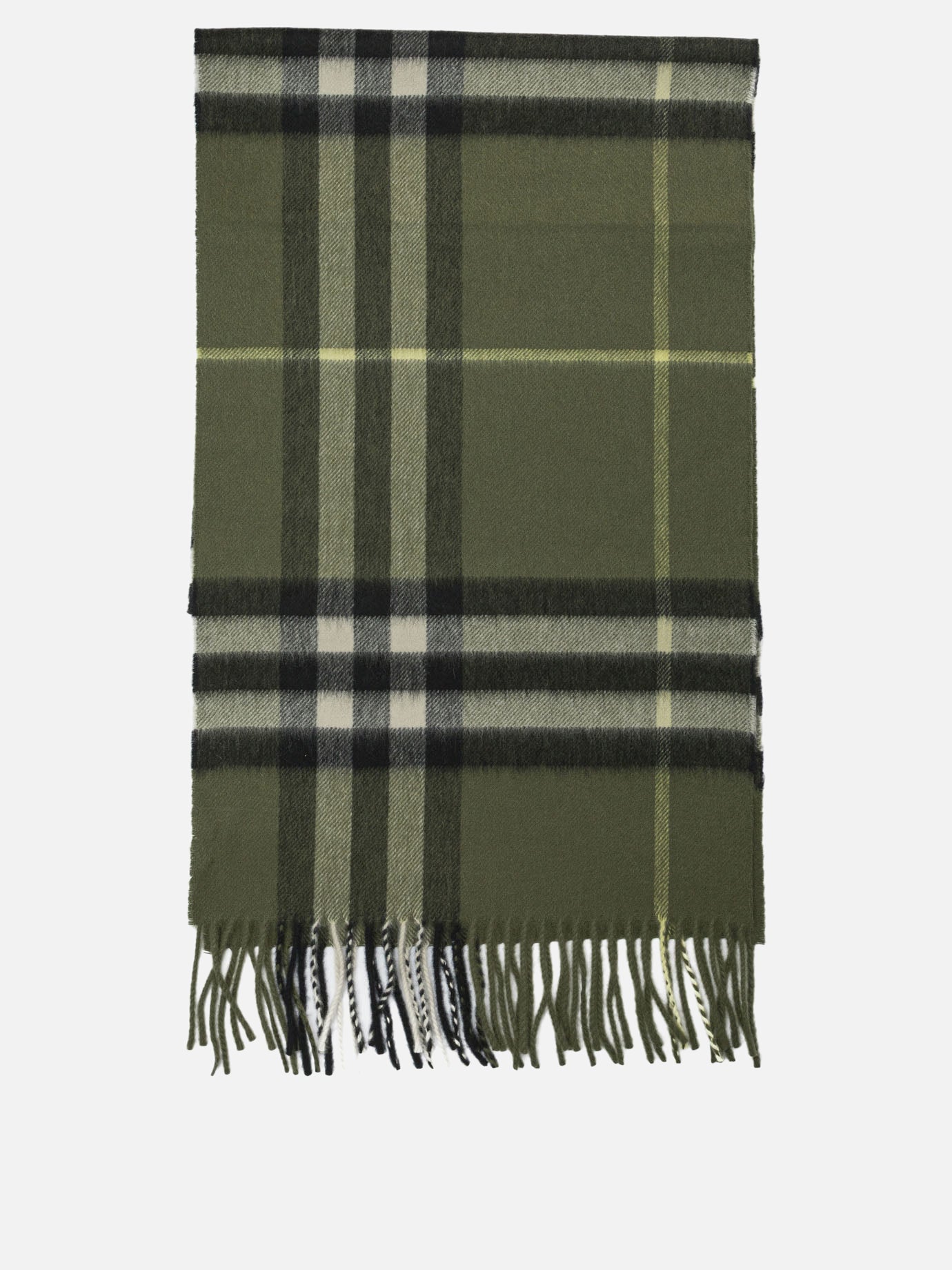 Fringed scarves 100% cashmere  Green - Burberry Men | PDP | VIETTI Online Store | thumbnail