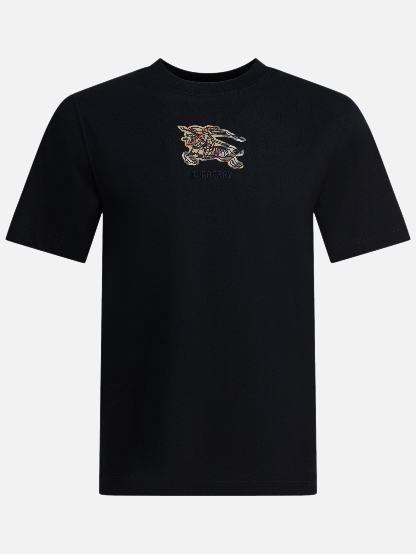 T-shirt scollo rotondo Logo  Nero - Burberry Uomo | PDP | VIETTI Online Store | Zoom-Modal
