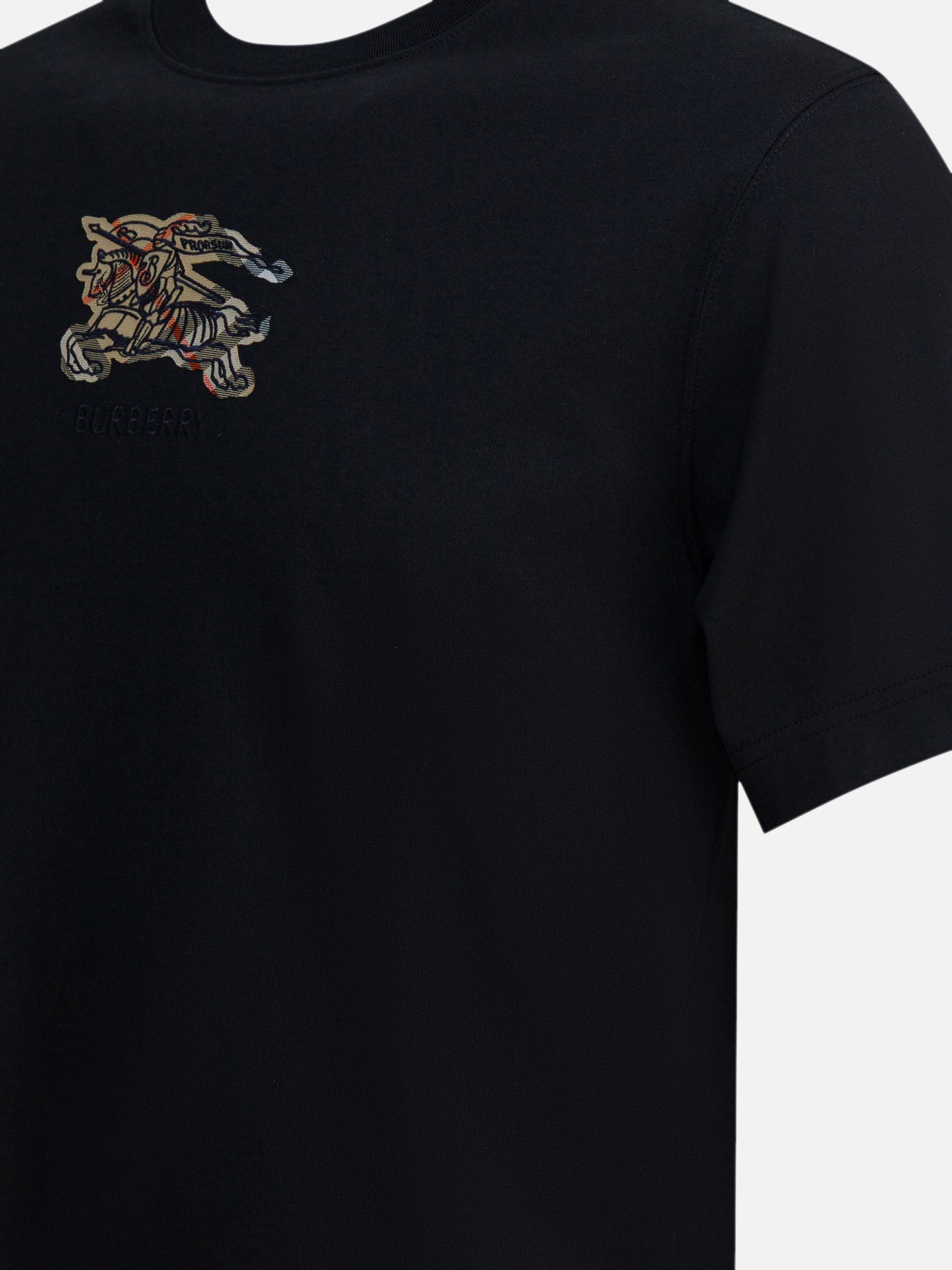 T-shirt scollo rotondo Logo  Nero - Burberry Uomo | PDP | VIETTI Online Store | thumbnail_4