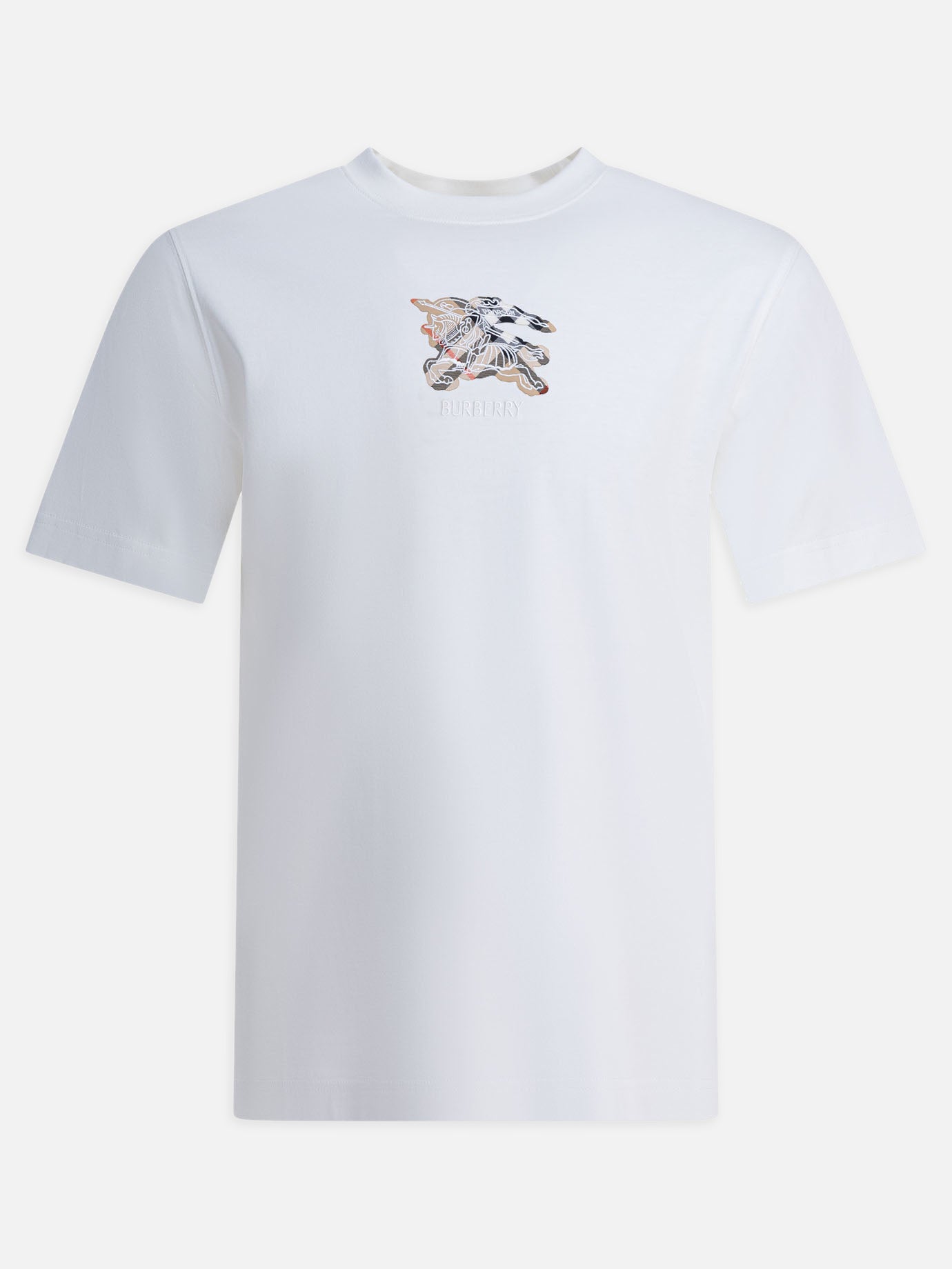 T-shirt girocollo Logo  Bianco - Burberry Uomo | PDP | VIETTI Online Store | Zoom-Modal
