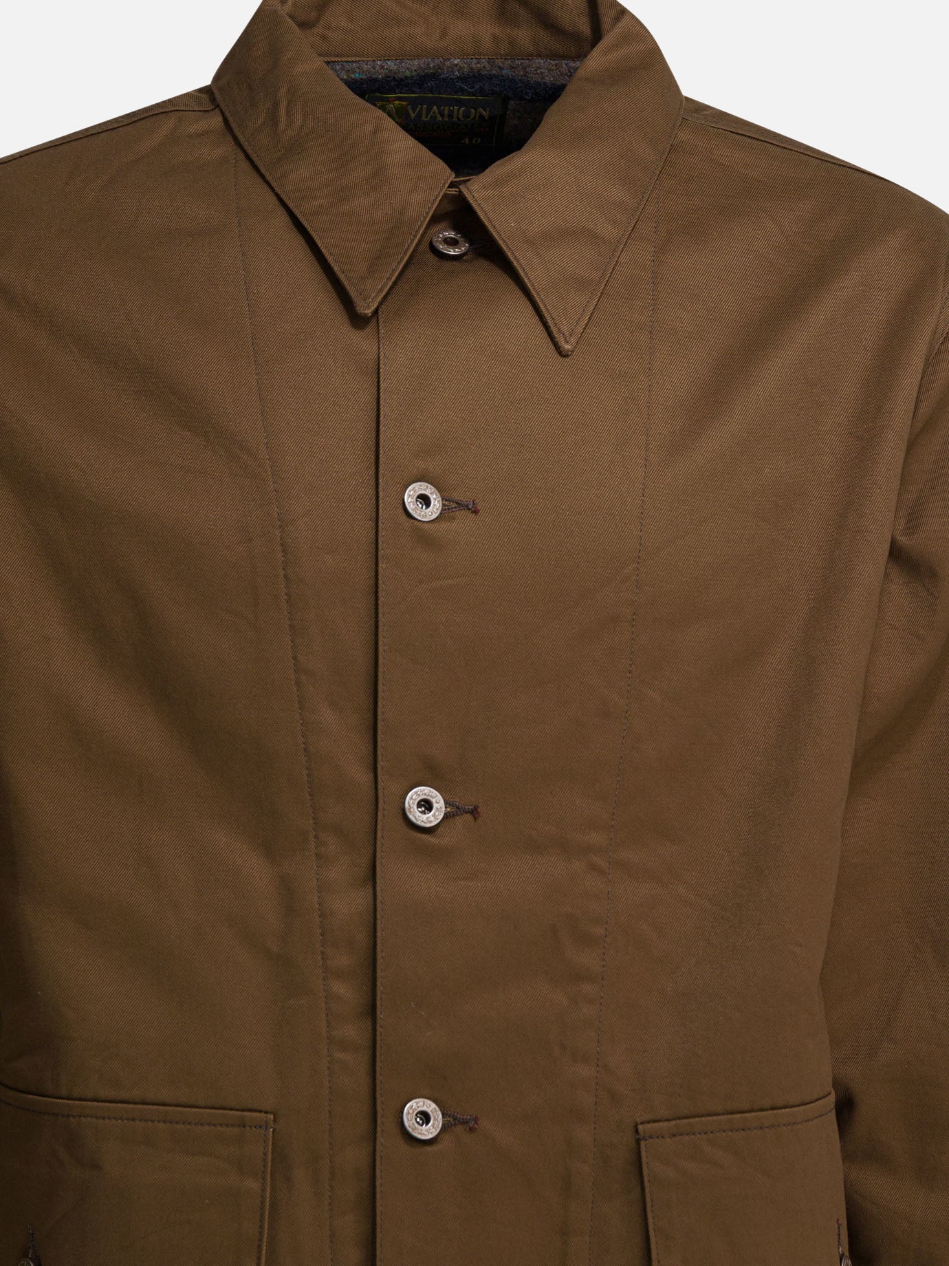Overshirt jackets Solid colour  Brown - Buzz Rickson's Men | PDP | VIETTI Online Store | thumbnail_3