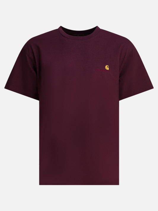 T-shirt girocollo Logo  Bordeaux - Carhartt WIP Uomo | VIETTI Online Store 
