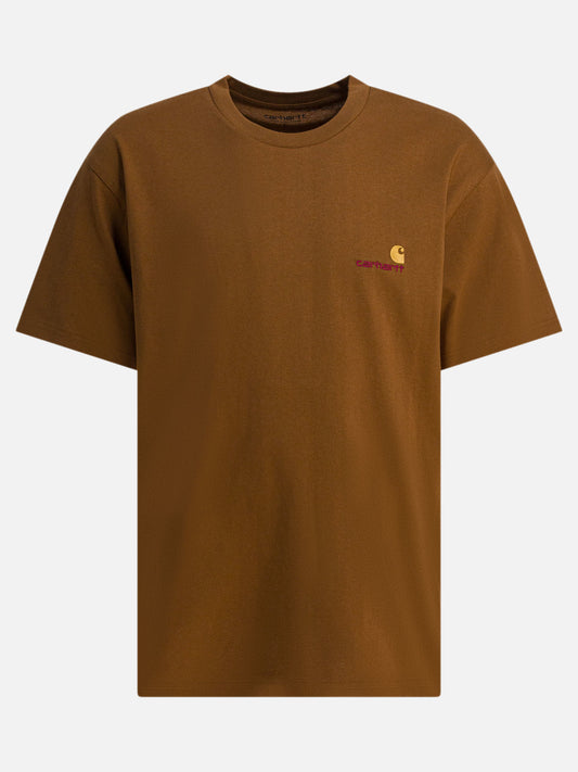 T-shirt girocollo Logo  Marrone - Carhartt WIP Uomo | VIETTI Online Store 
