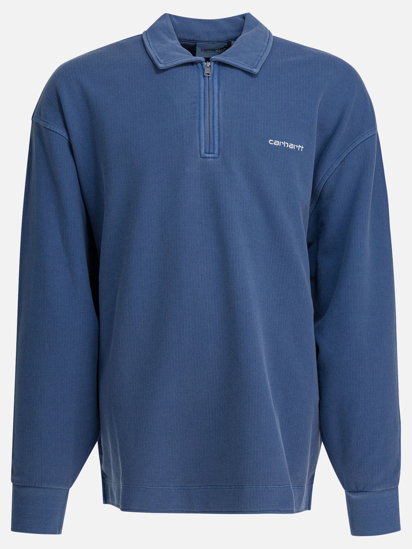 Felpe con mezza zip Logo  Blu - Carhartt WIP Uomo | PDP | VIETTI Online Store | thumbnail