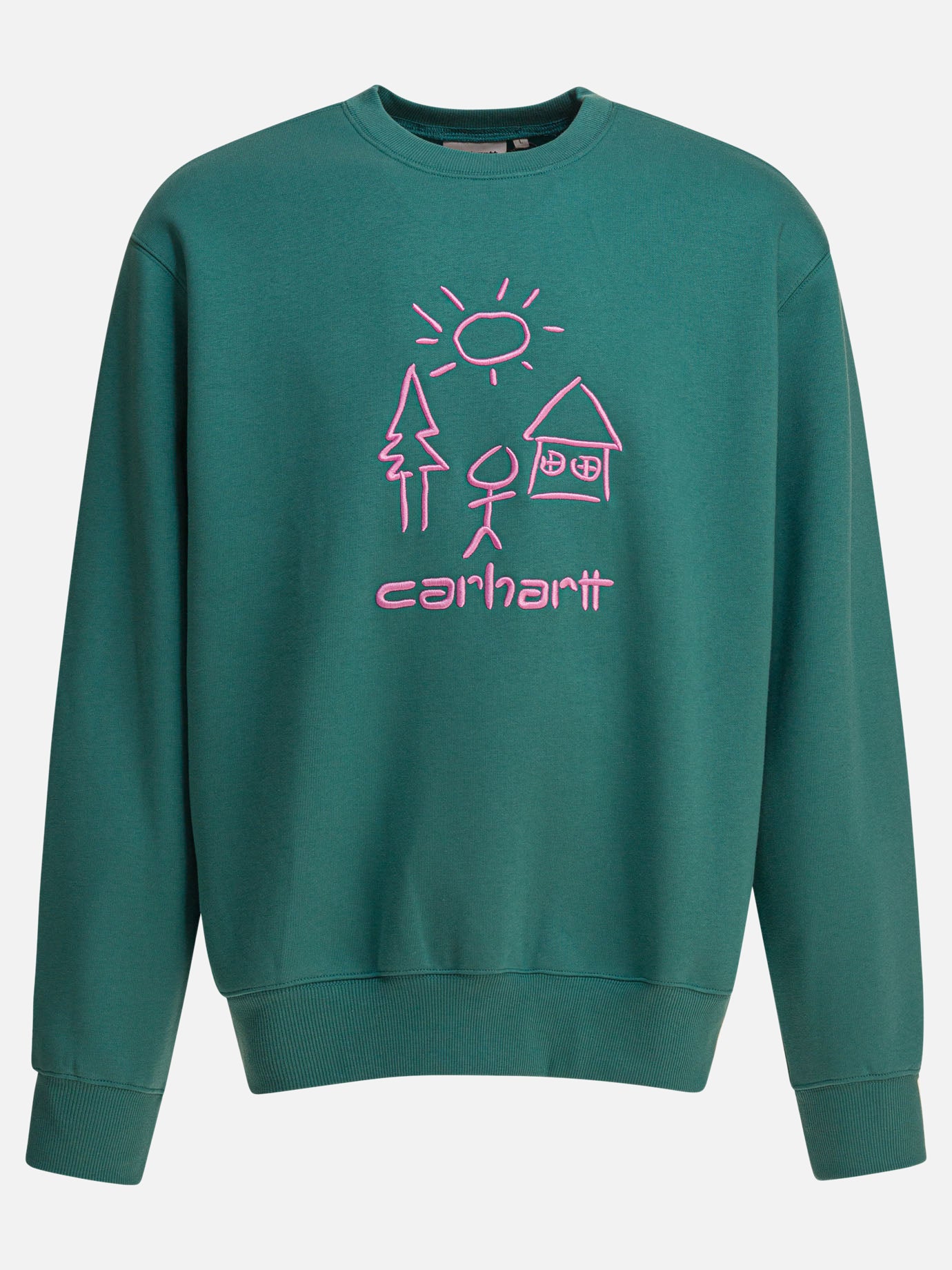 Felpe girocollo Logo  Verde - Carhartt WIP Uomo | PDP | VIETTI Online Store | thumbnail