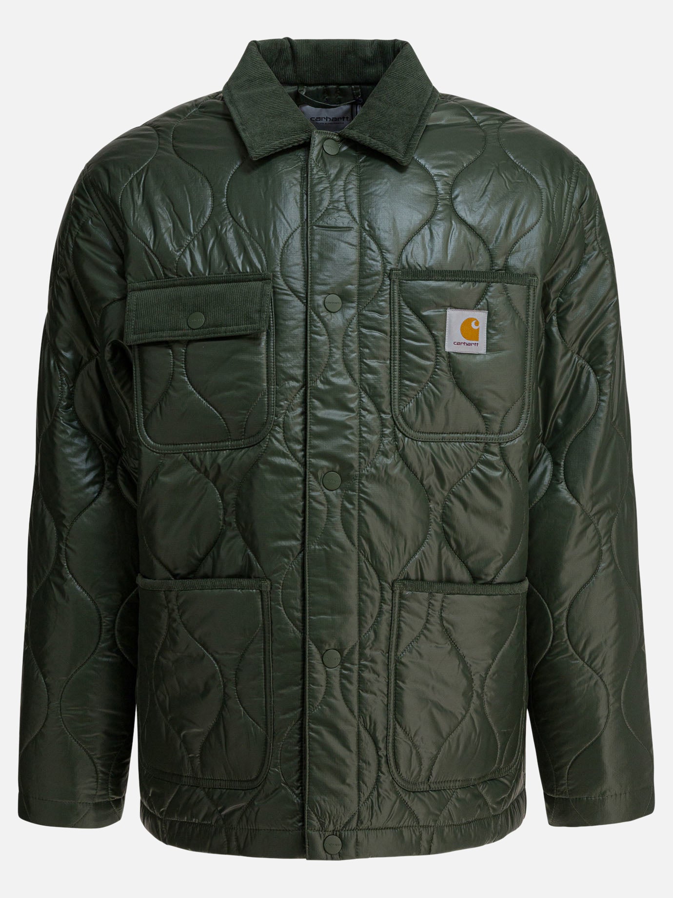 Quilted & Utility Jackets Logo  Green - Carhartt WIP Men | PDP | VIETTI Online Store | thumbnail