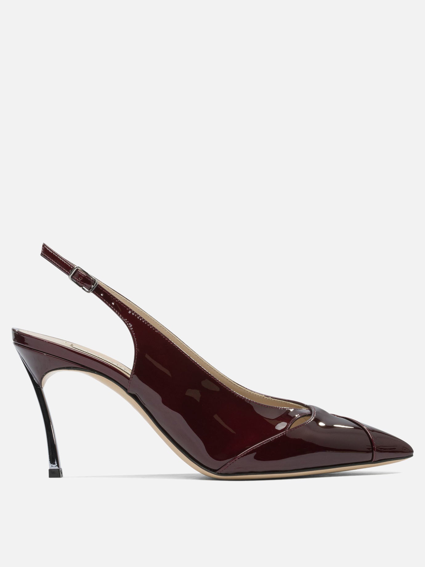 Slingbacks 100% leather - 100% leather  Bordeaux - Casadei Women | PDP | VIETTI Online Store | Zoom-Modal
