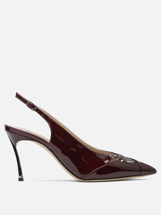 Slingbacks 100% leather - 100% leather  Bordeaux - Casadei Women | PLP | VIETTI Online Store 
