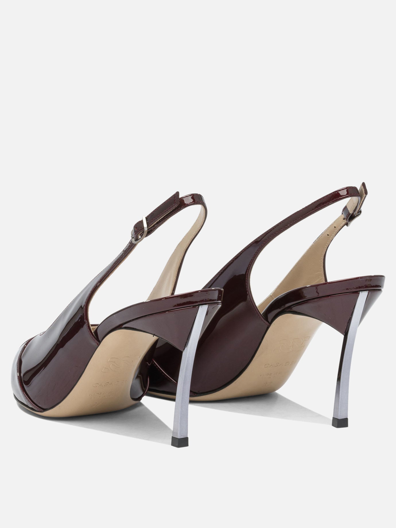 Slingbacks 100% leather - 100% leather  Bordeaux - Casadei Women | PDP | VIETTI Online Store | thumbnail_4
