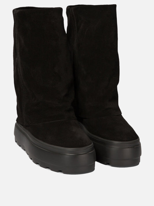 Stivaletti pull-on 100% suede - 100% rubber  Nero - Casadei Donna | PLP | VIETTI Online Store | 2
