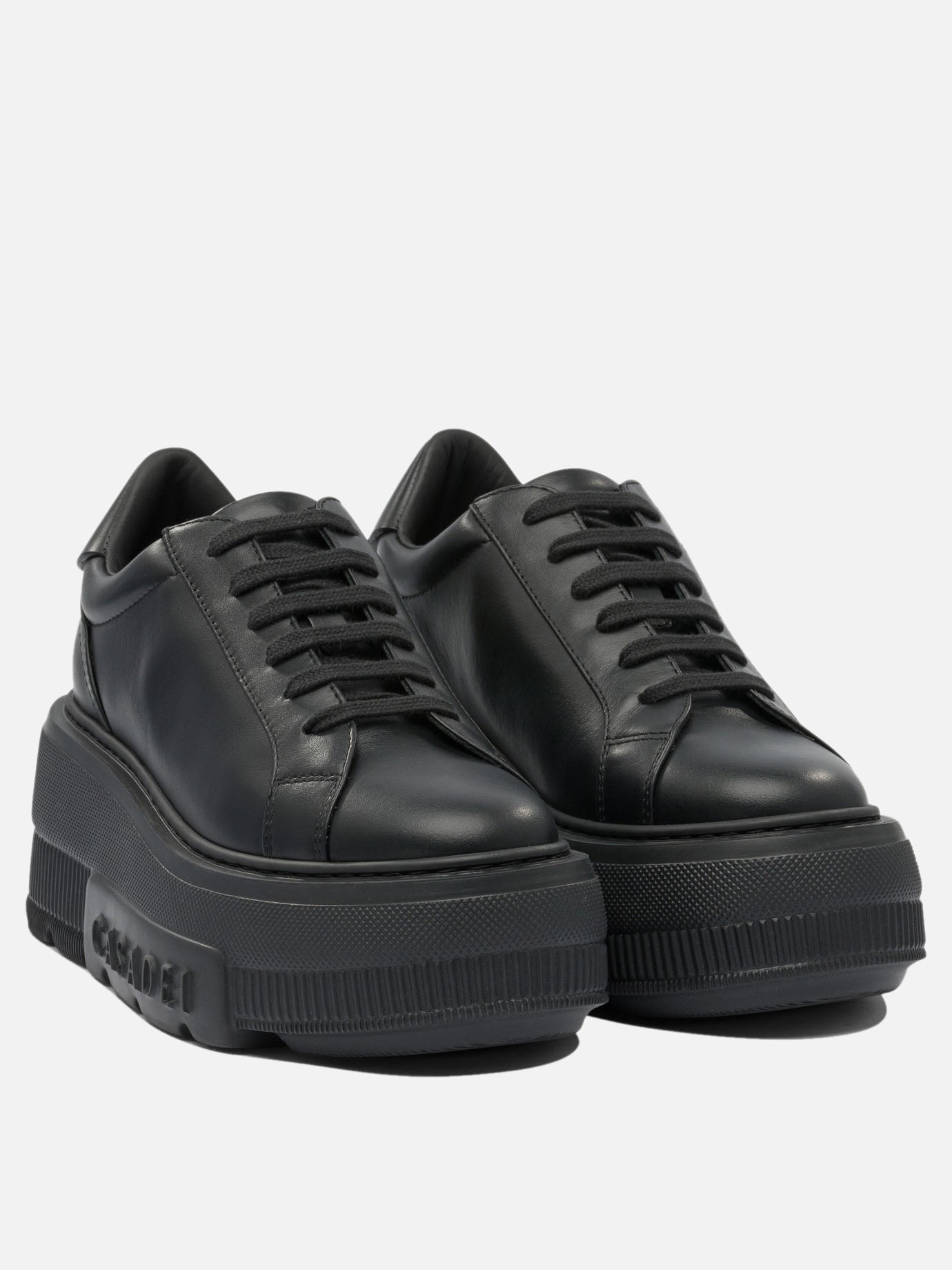 Low top sneakers 100% leather - 100% rubber  Black - Casadei Women | PDP | VIETTI Online Store | Zoom-Modal_2
