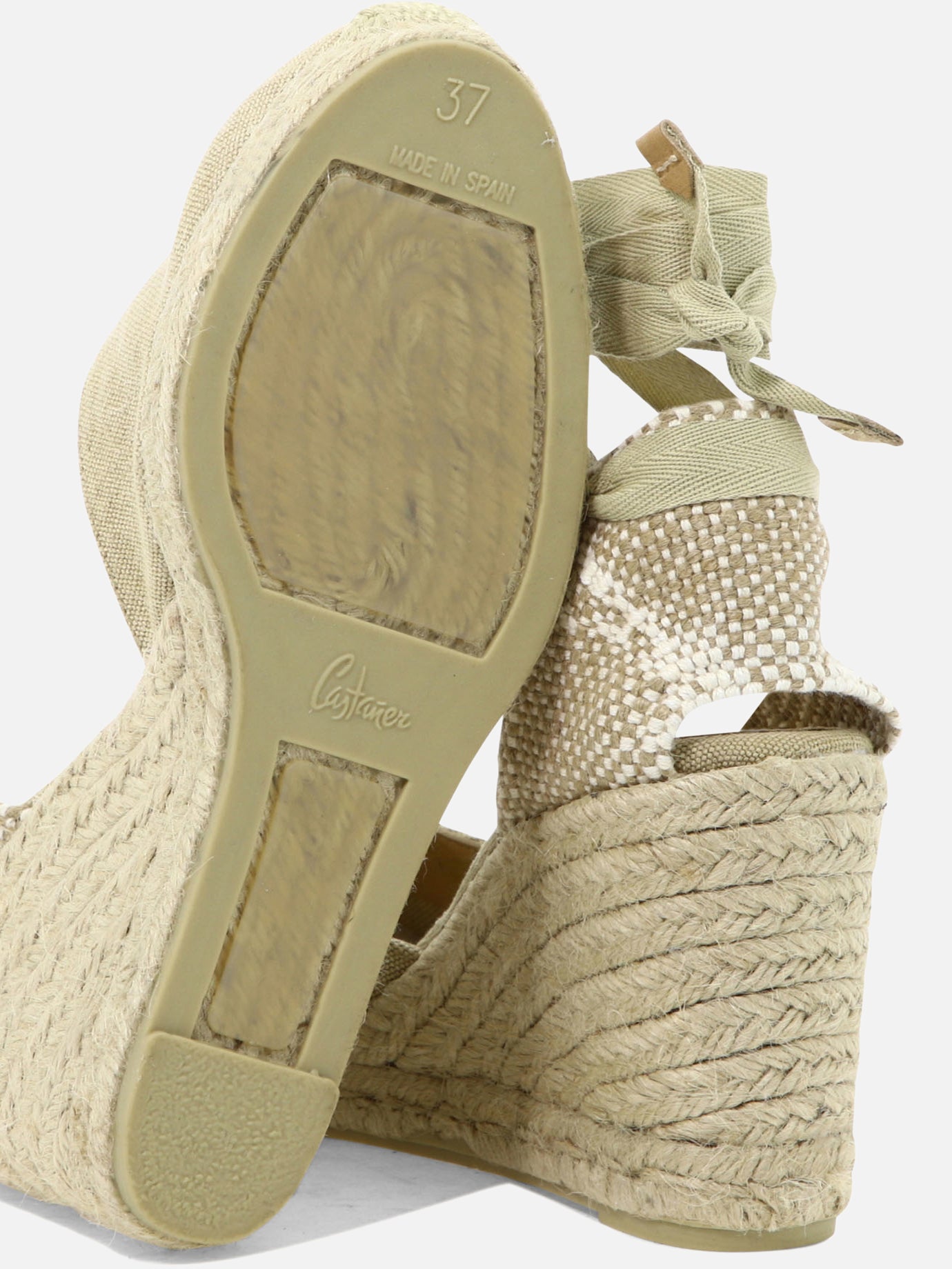 Espadrilles alte 100% cotton - 100% rubber  Beige - Castañer Donna | PDP | VIETTI Online Store | thumbnail_5