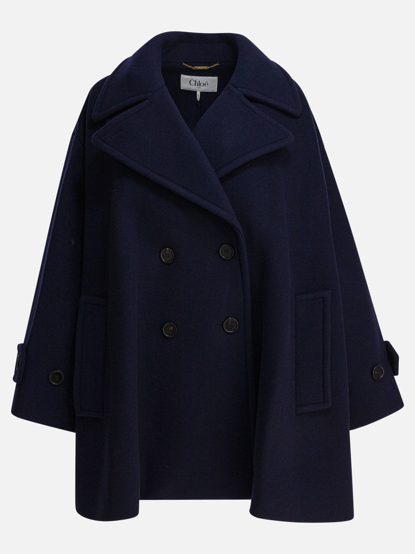 Cappotti lunghi Solid colour  Blu - Chloé Donna | PDP | VIETTI Online Store | Zoom-Modal

