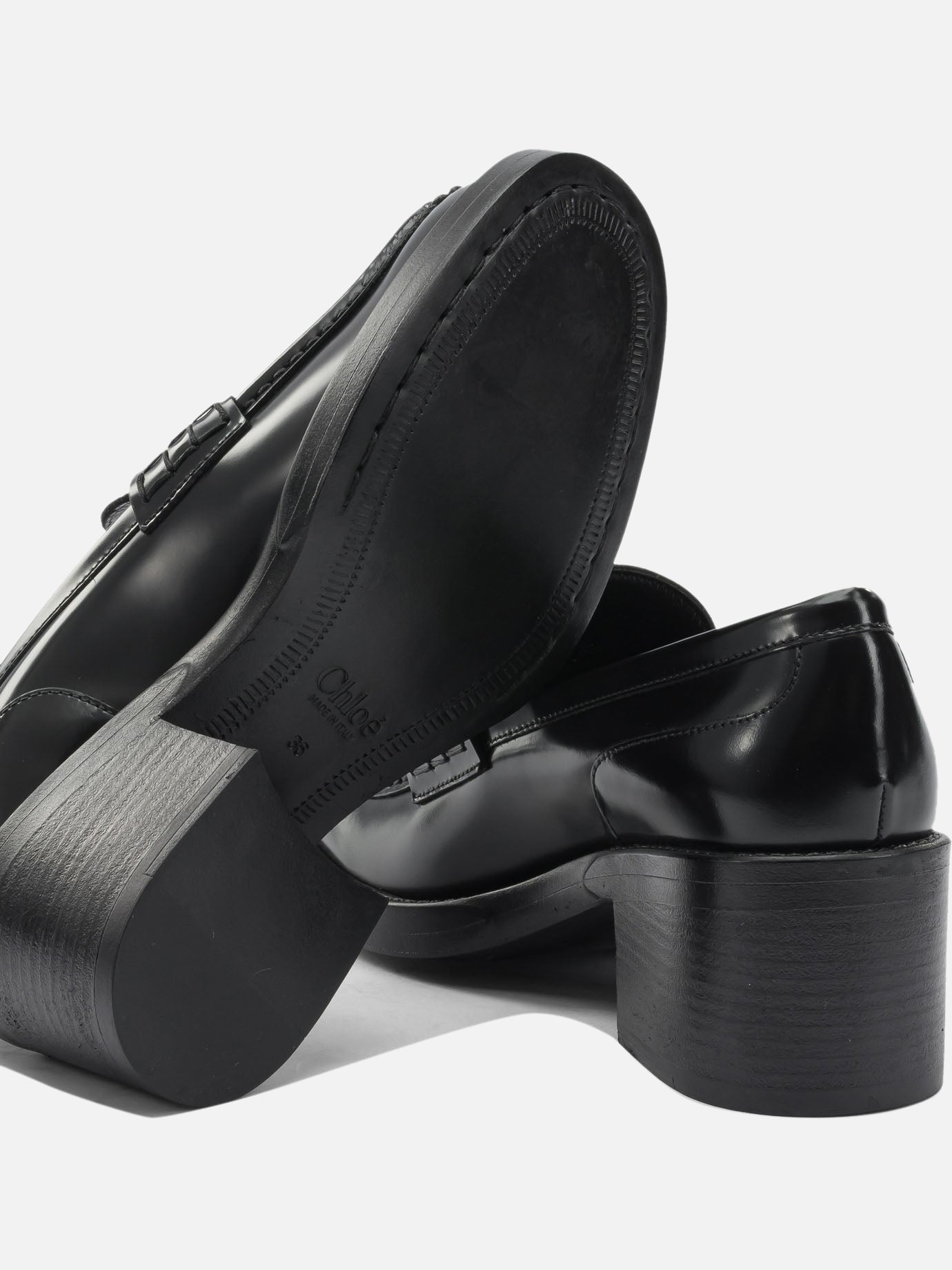 Mocassini 100% leather - 100% rubber  Nero - Chloé Donna | PDP | VIETTI Online Store | thumbnail_5