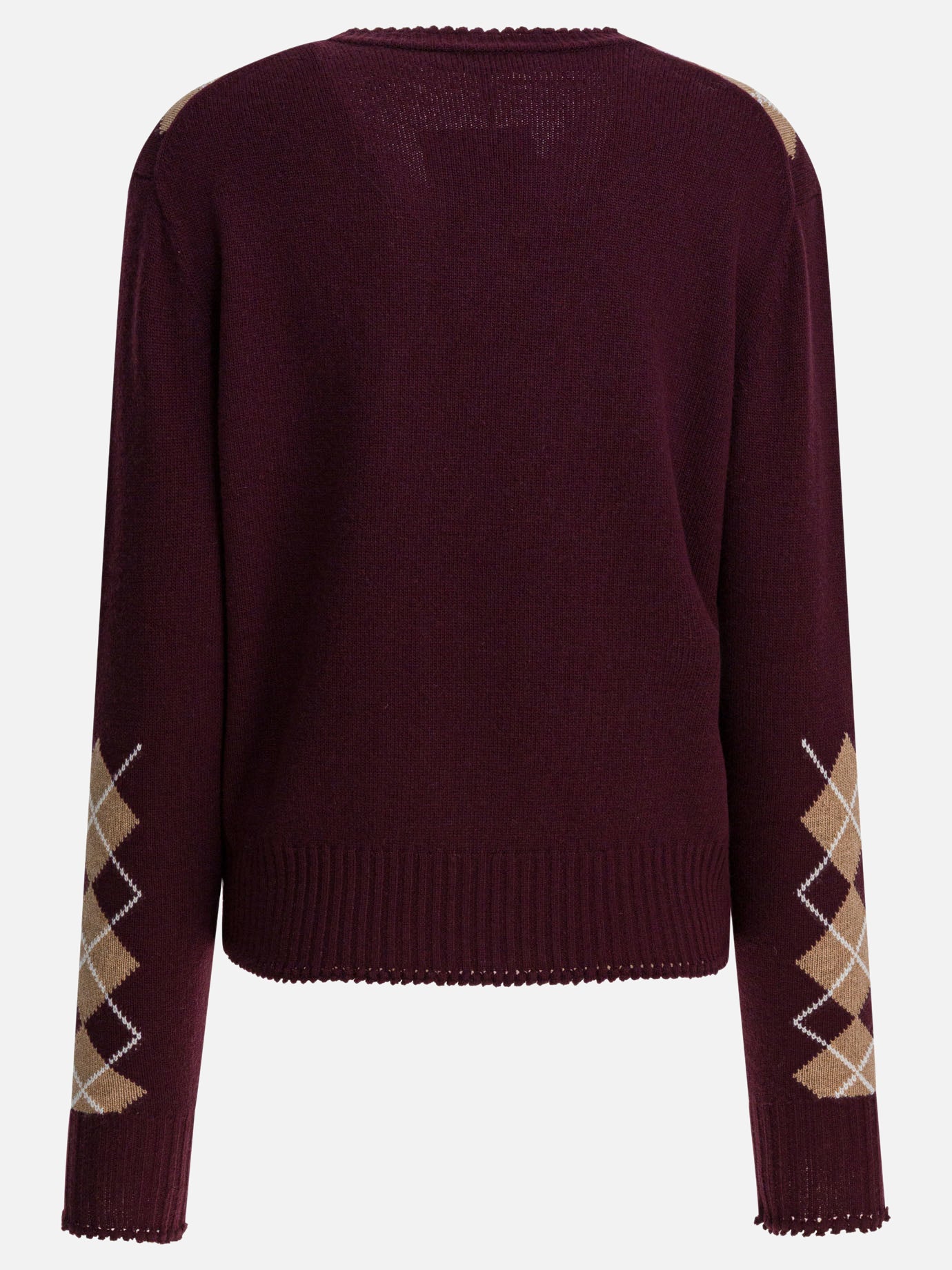 V neck sweaters Argyle  Bordeaux - Chloé Women | PDP | VIETTI Online Store | Zoom-Modal_2
