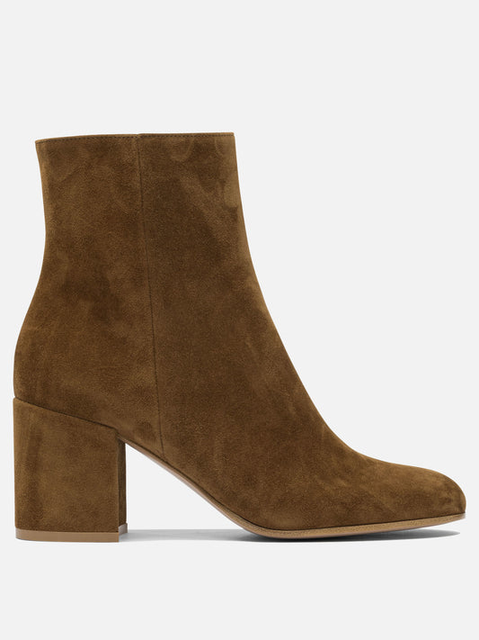Zipped boots 100% suede - 100% leather  Brown - Gianvito Rossi Women | PLP | VIETTI Online Store 
