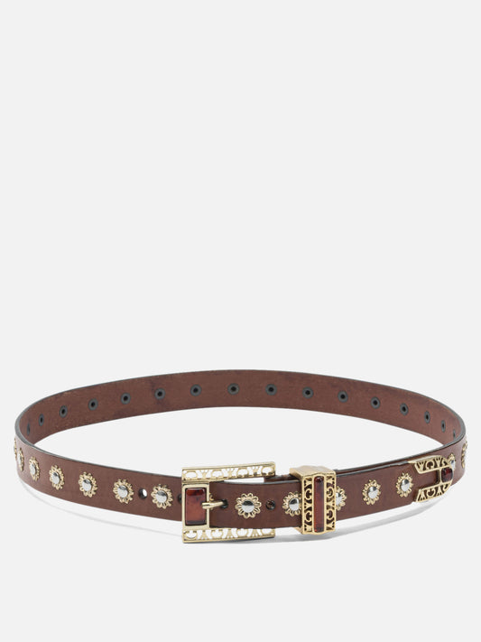 Cinture in pelle Solid colour  Marrone - Golden Goose Donna | PLP | VIETTI Online Store 
