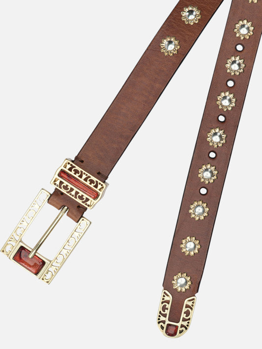 Cinture in pelle Solid colour  Marrone - Golden Goose Donna | PLP | VIETTI Online Store | 2
